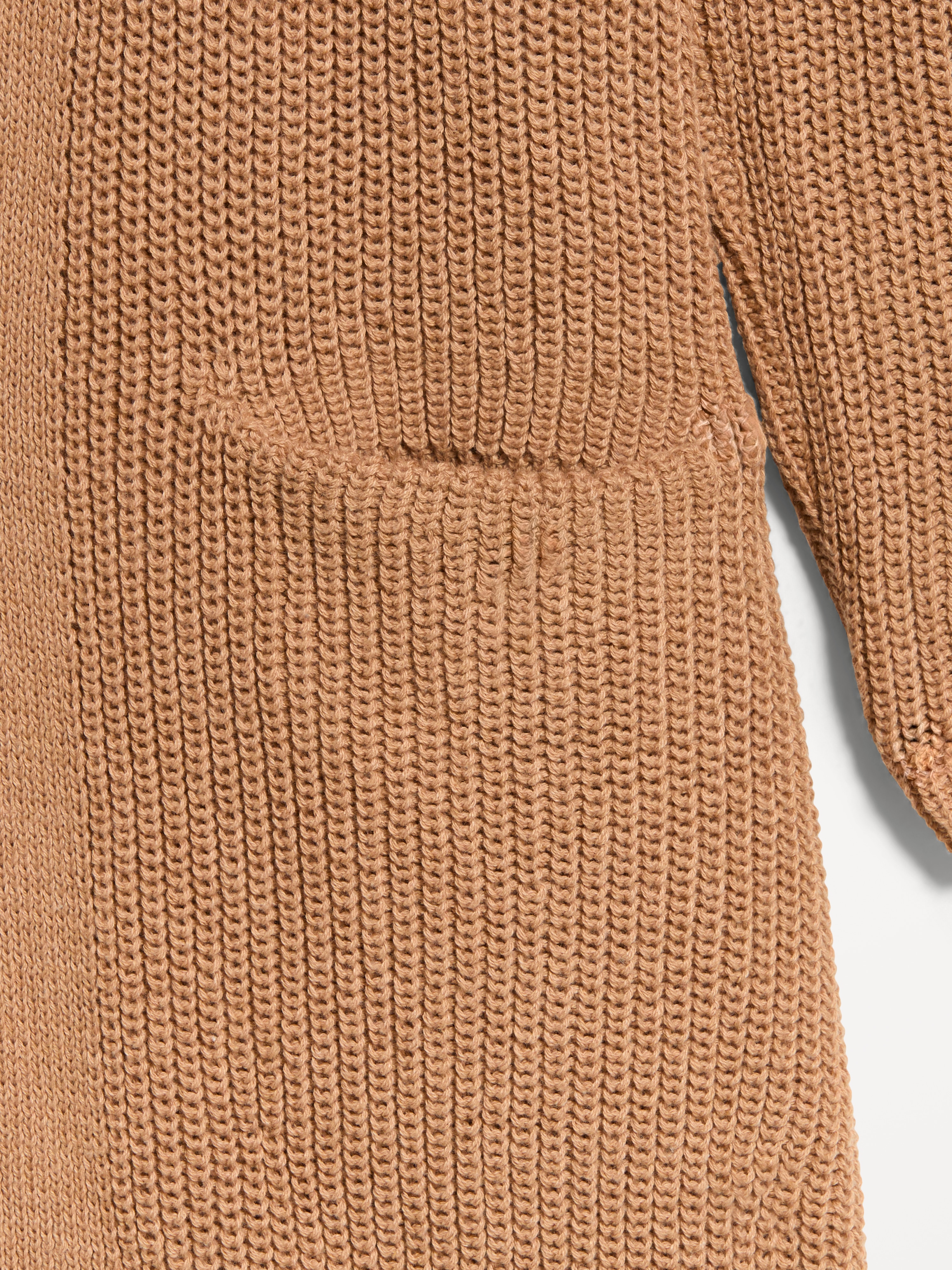 Longline Open-Front Wrap - Heather Camel - 5