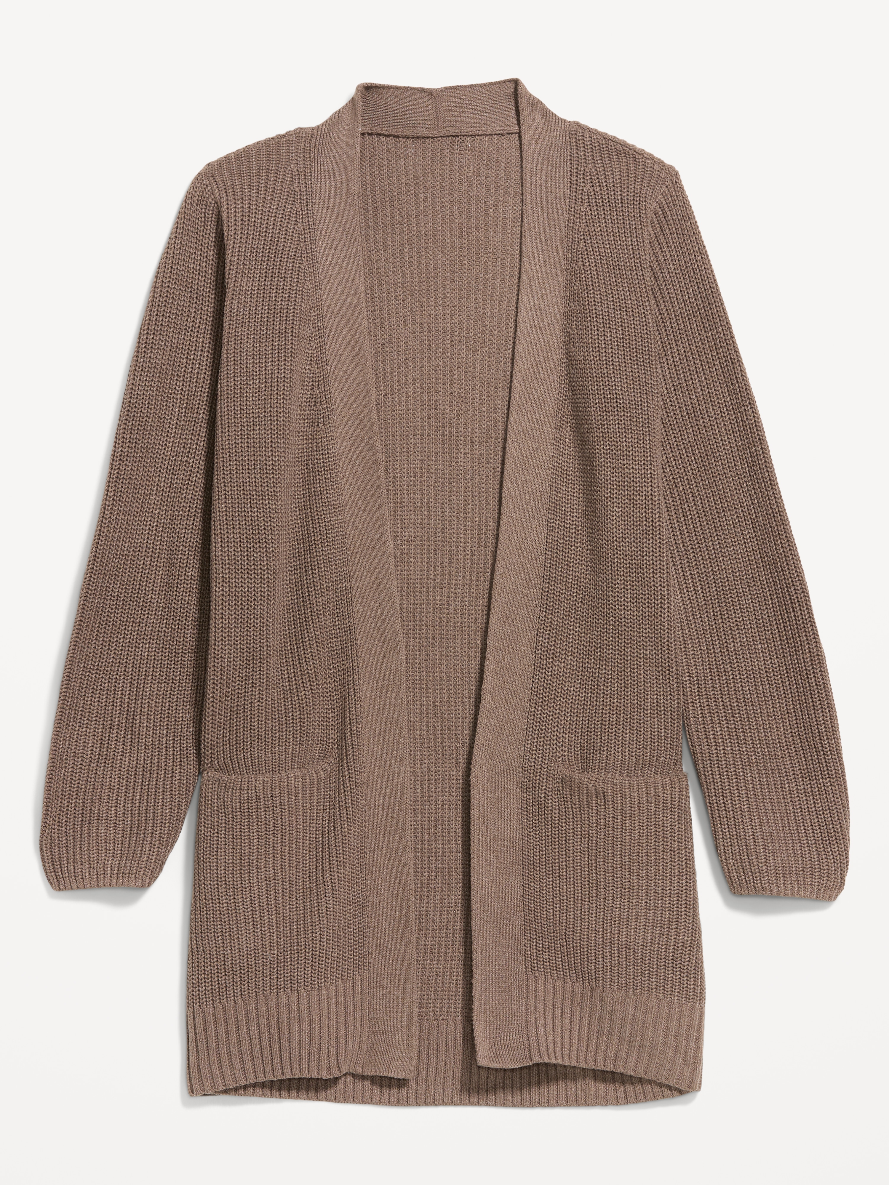 Longline Open-Front Wrap - Chocolate Malted - 4