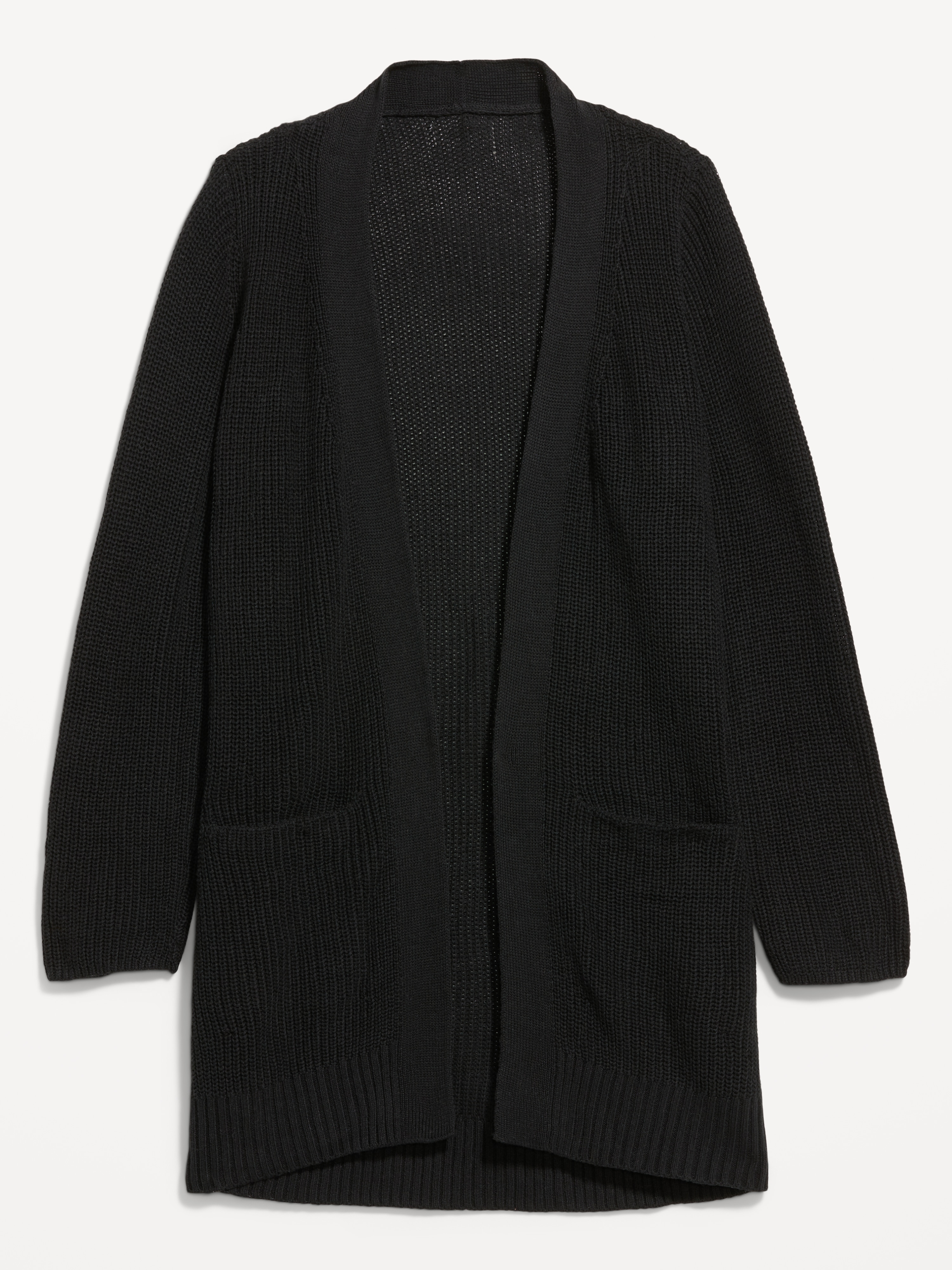Longline Open-Front Wrap - Black Jack - 4