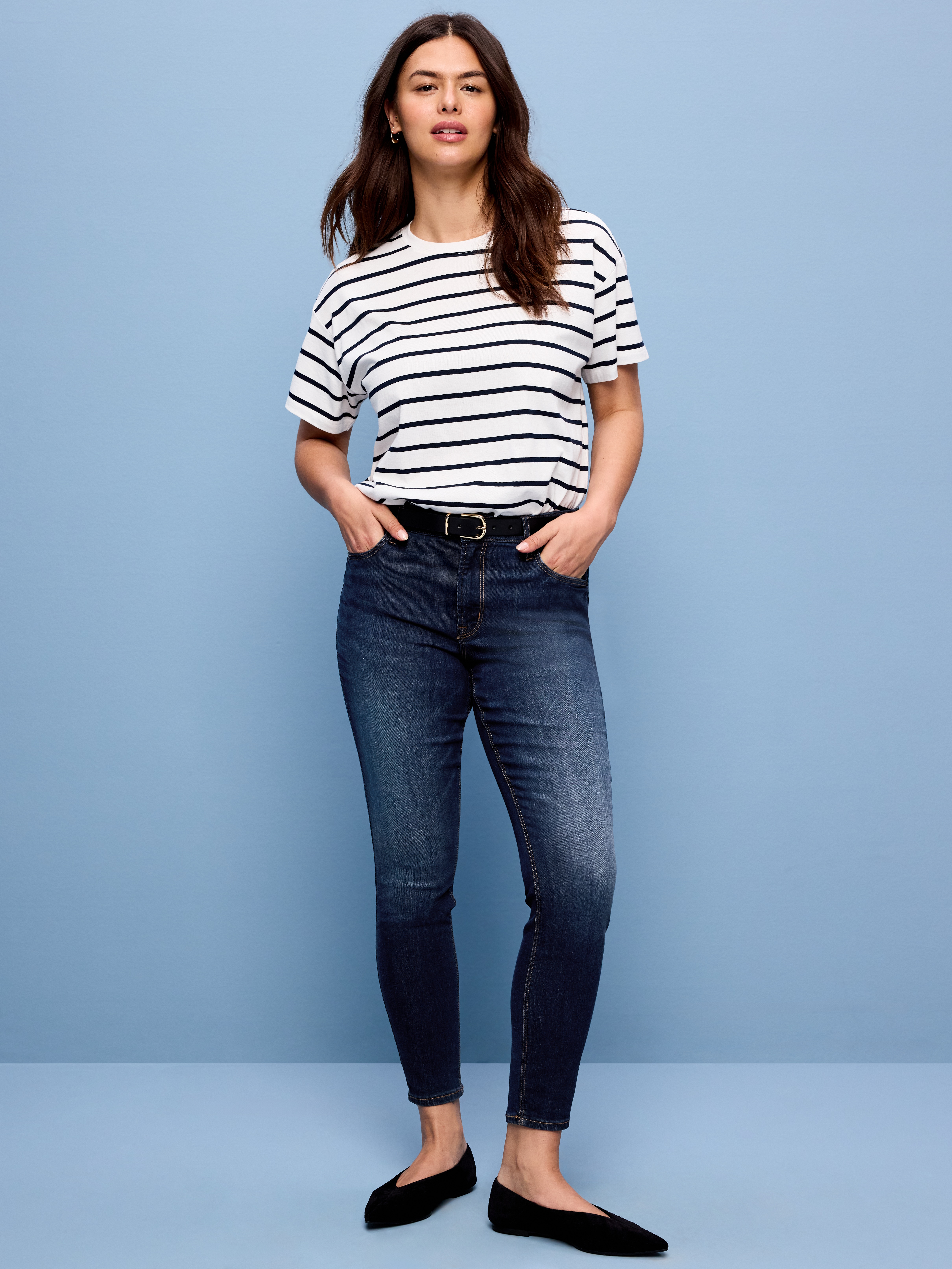 Mid-Rise Rockstar Super-Skinny Jeans - Dark Wash - 7