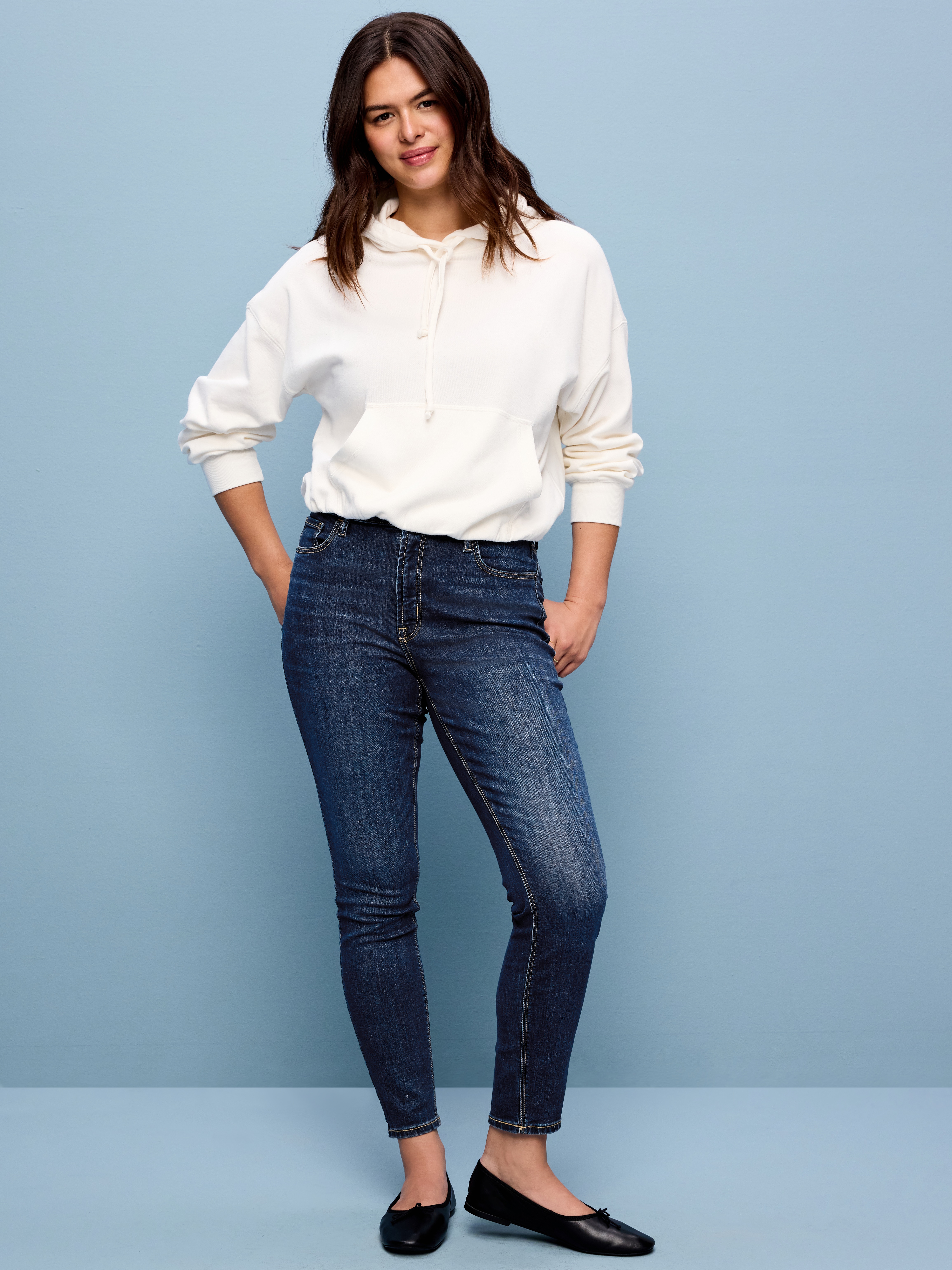 High-Waisted Rockstar Super-Skinny Jeans - Dark Wash - 7