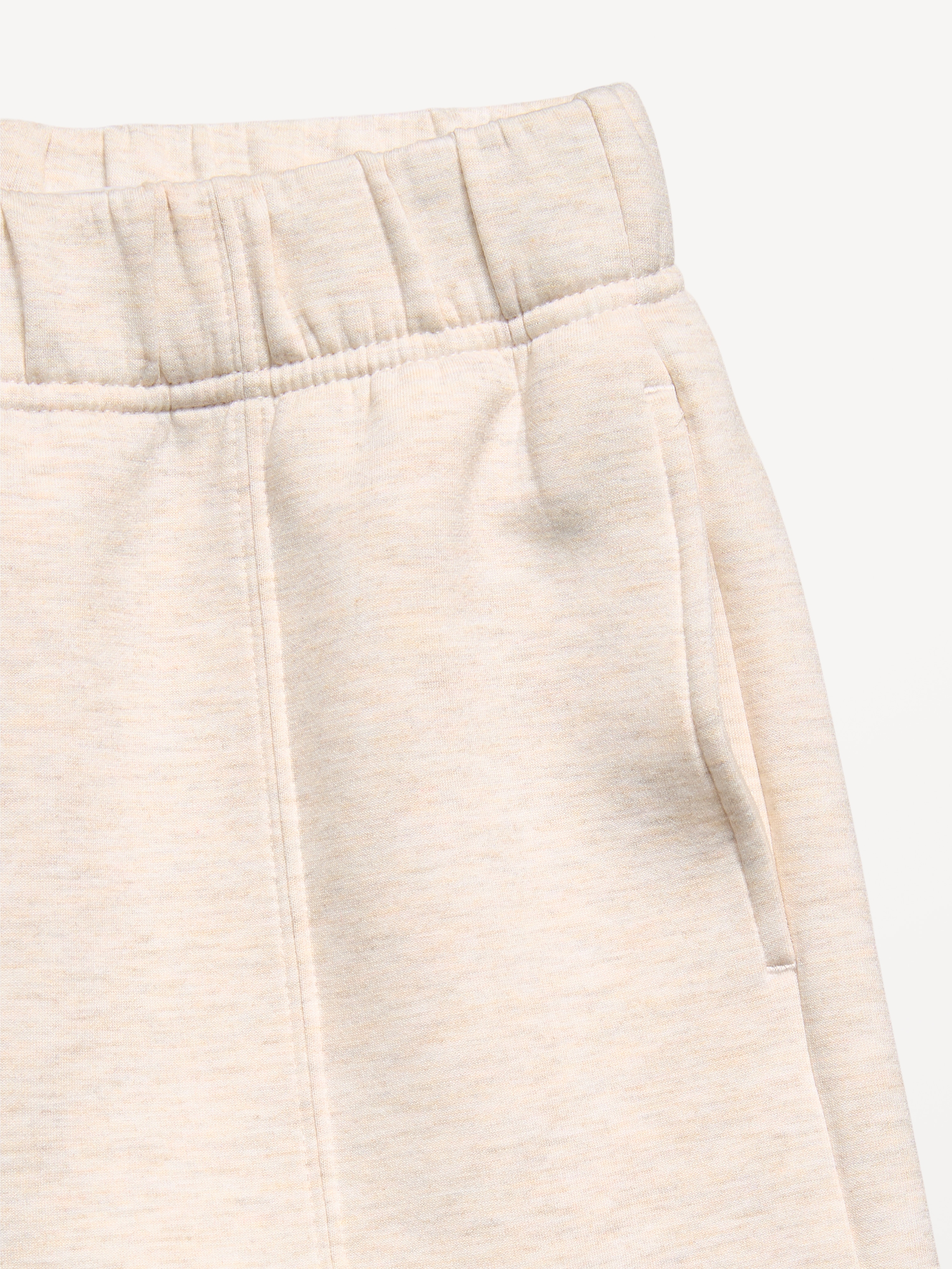 High-Waisted Bounce Fleece Wide-Leg Sweatpants for Girls - Light Oatmeal - 5