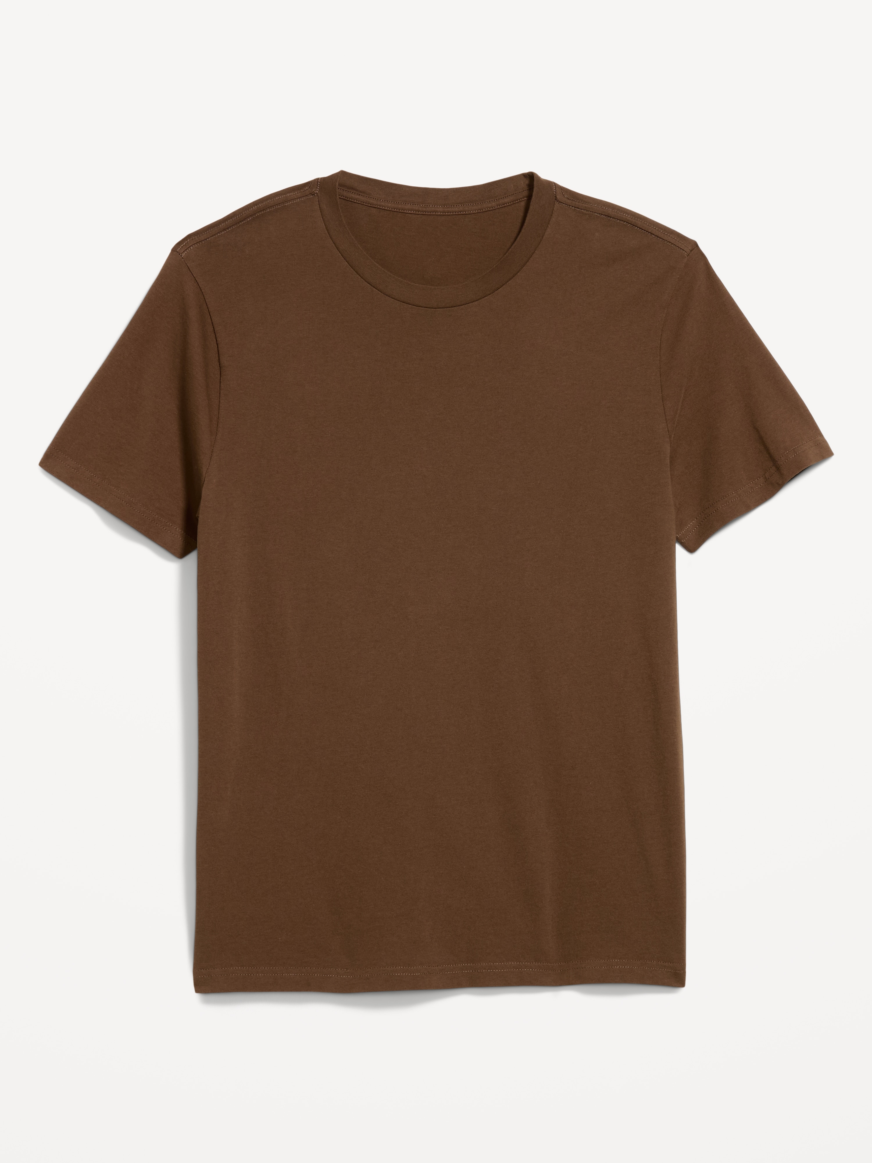 Soft-Washed Crew-Neck Short-Sleeve Tee - Dark Walnut - 3