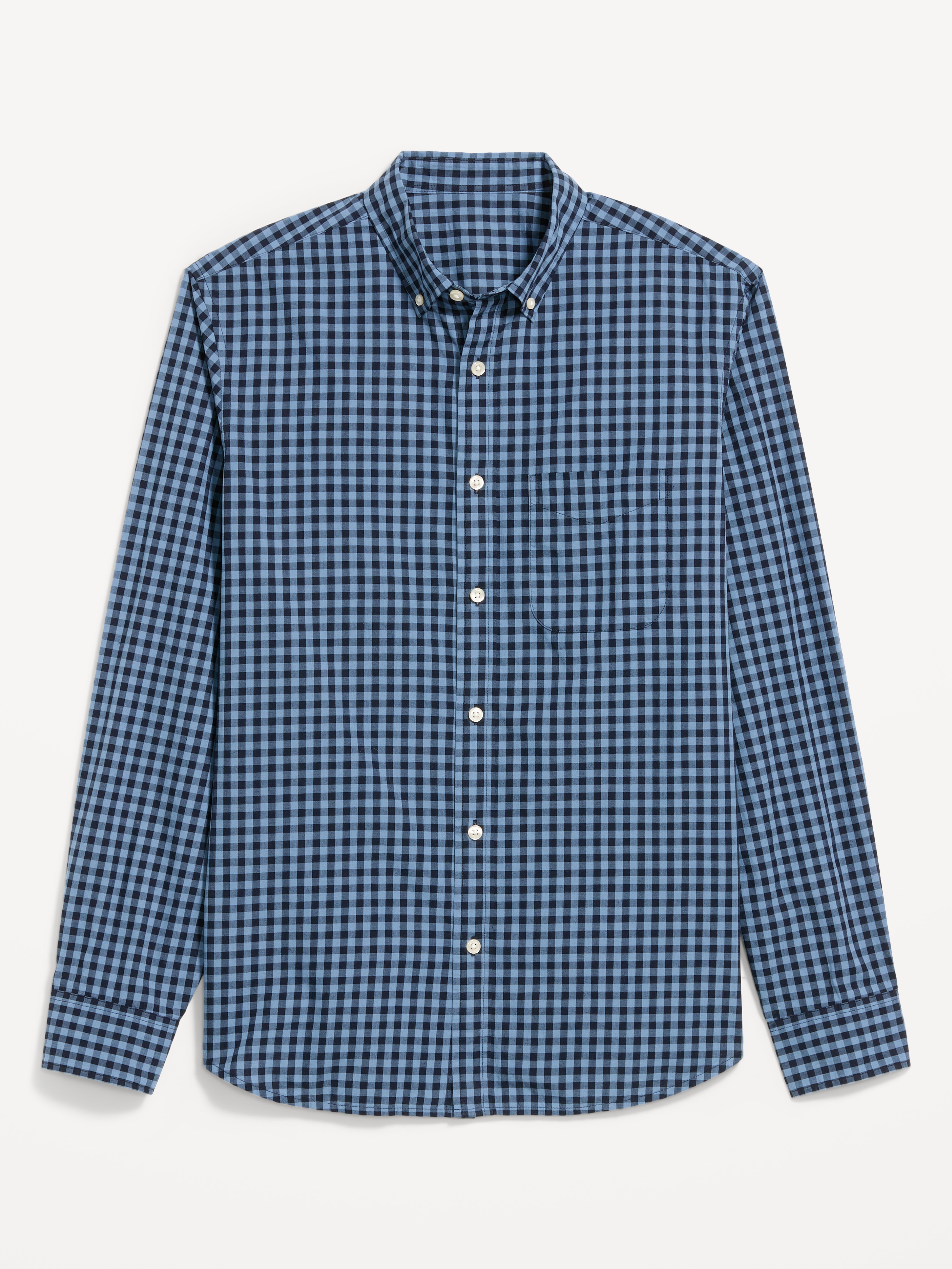 Classic Fit Everyday Oxford Shirt - Navy Blue Check - 4