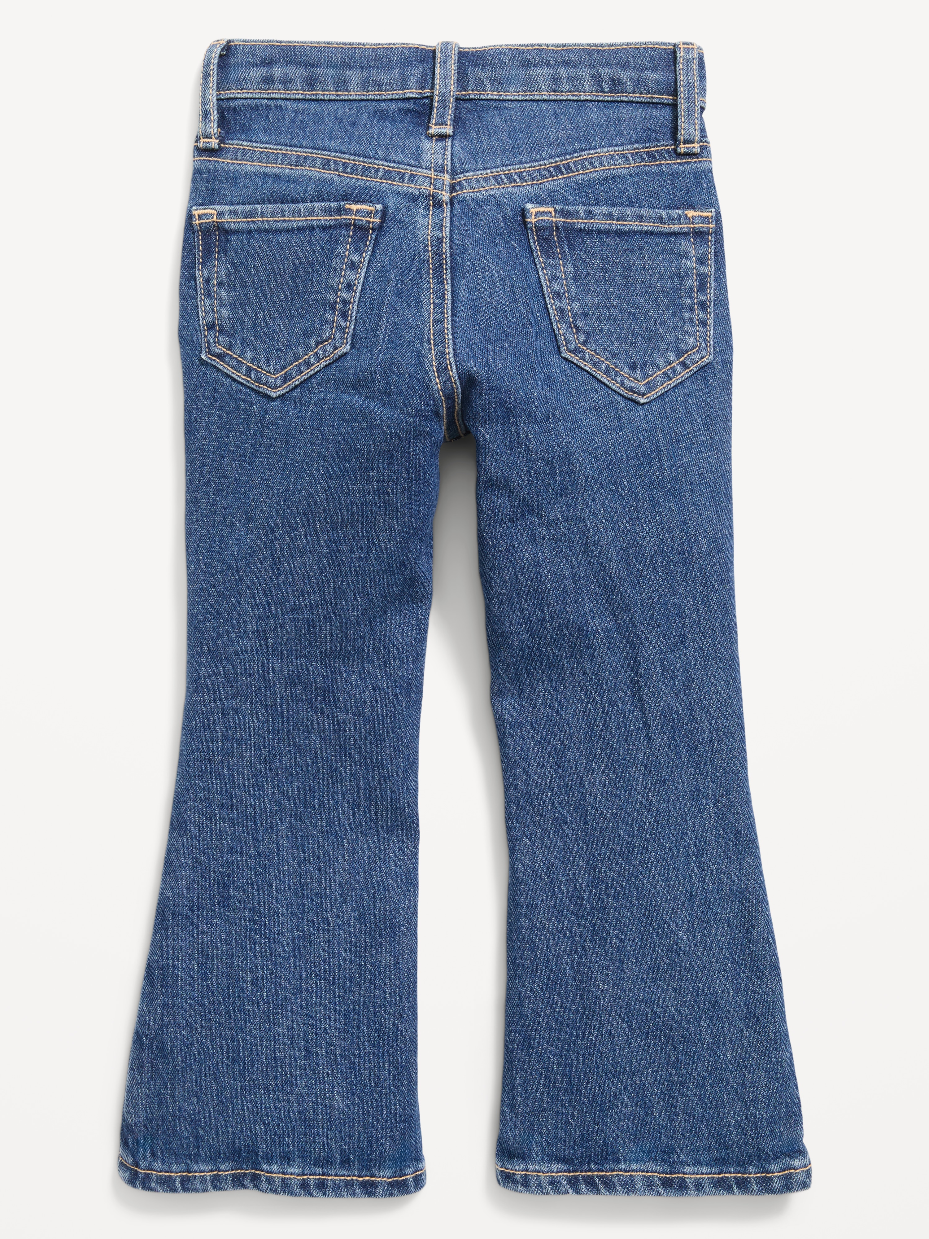 High-Waisted Embroidered Flare-Leg Jeans for Toddler Girls - Medium Wash - 4