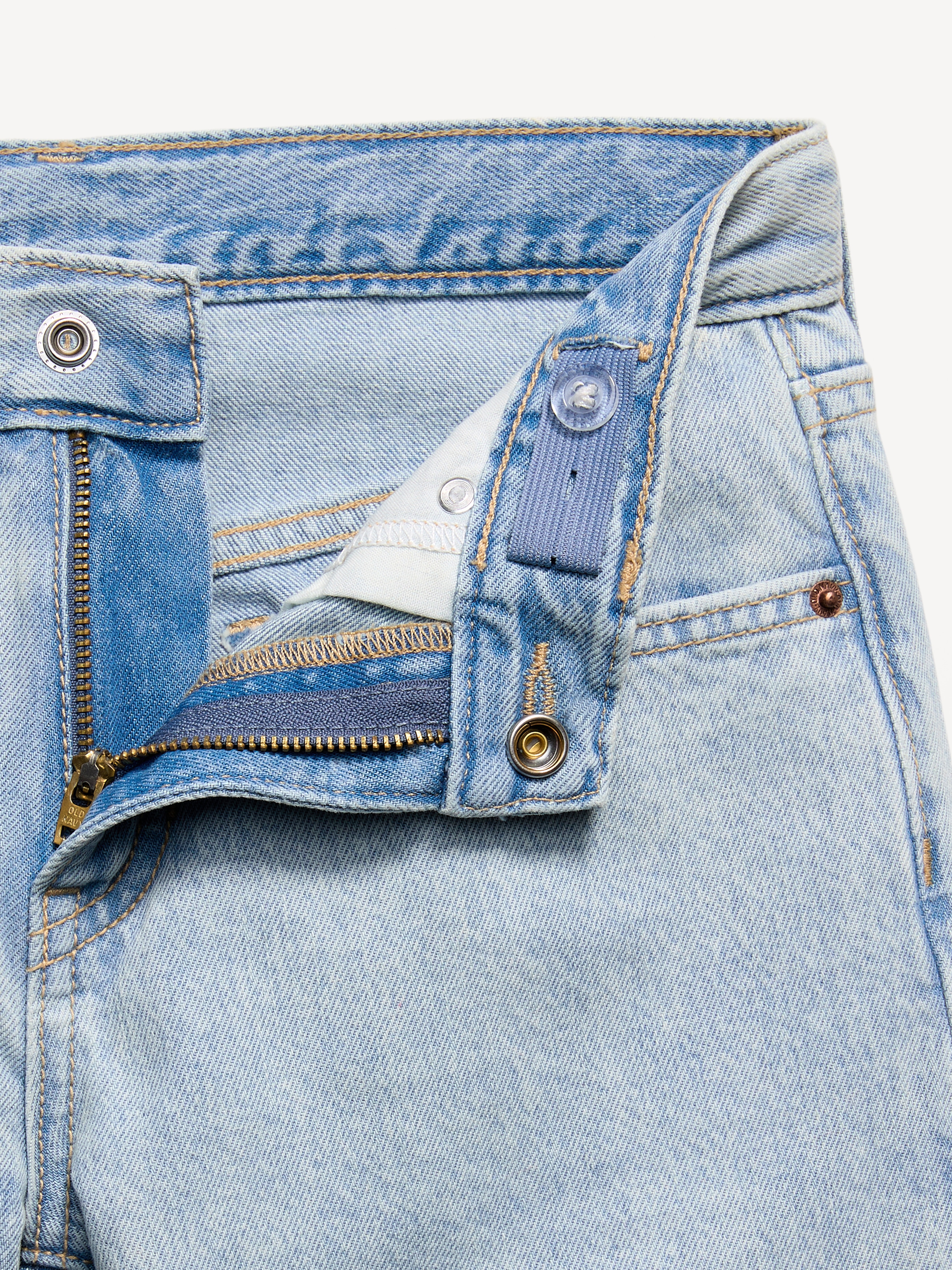 Super Baggy Wide-Leg Embroidered Jeans for Girls - Light Wash - 5