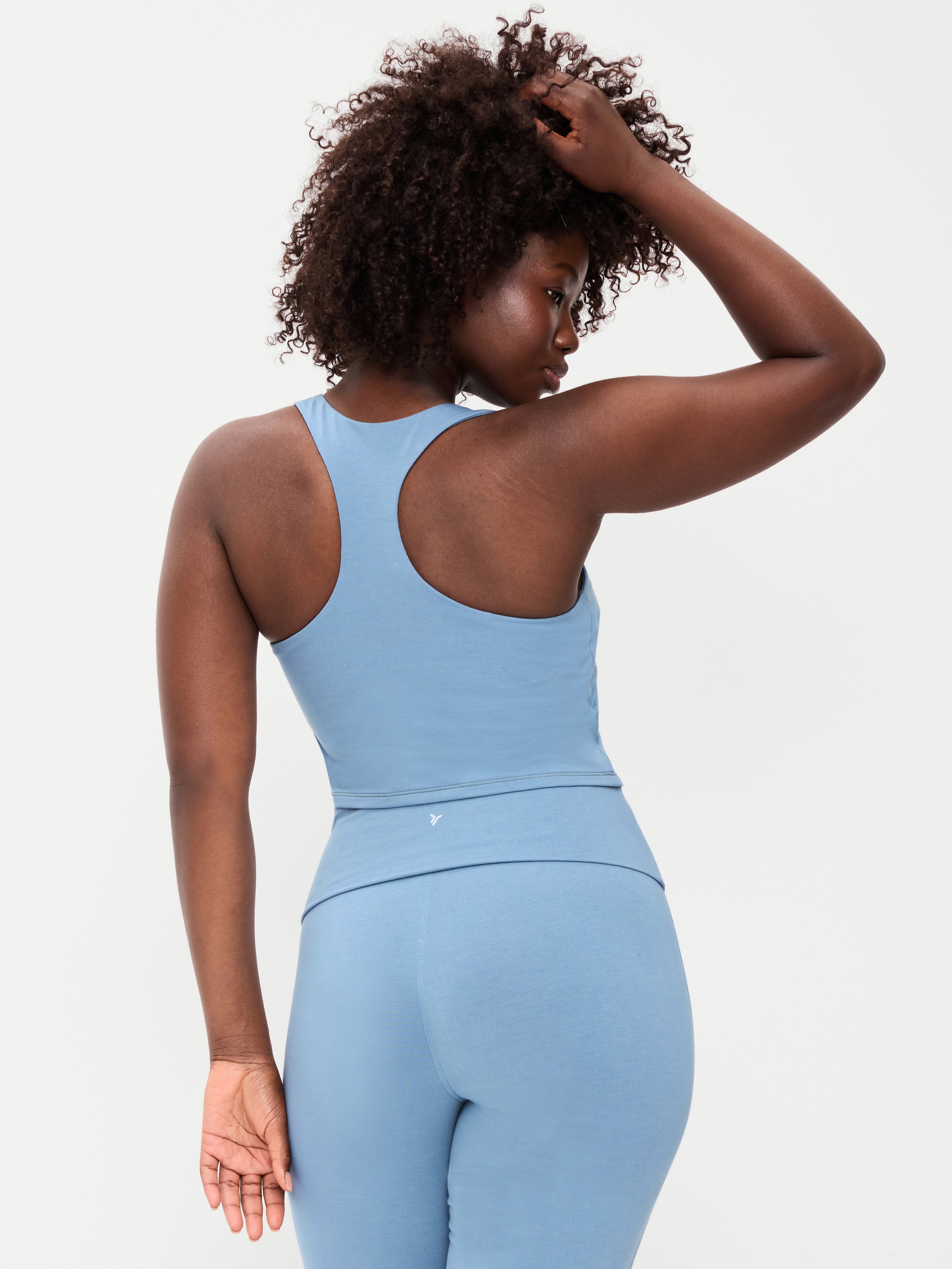 Light Support PowerChill High-Neck Racerback Sports Bra - Naturalist Blue - 5