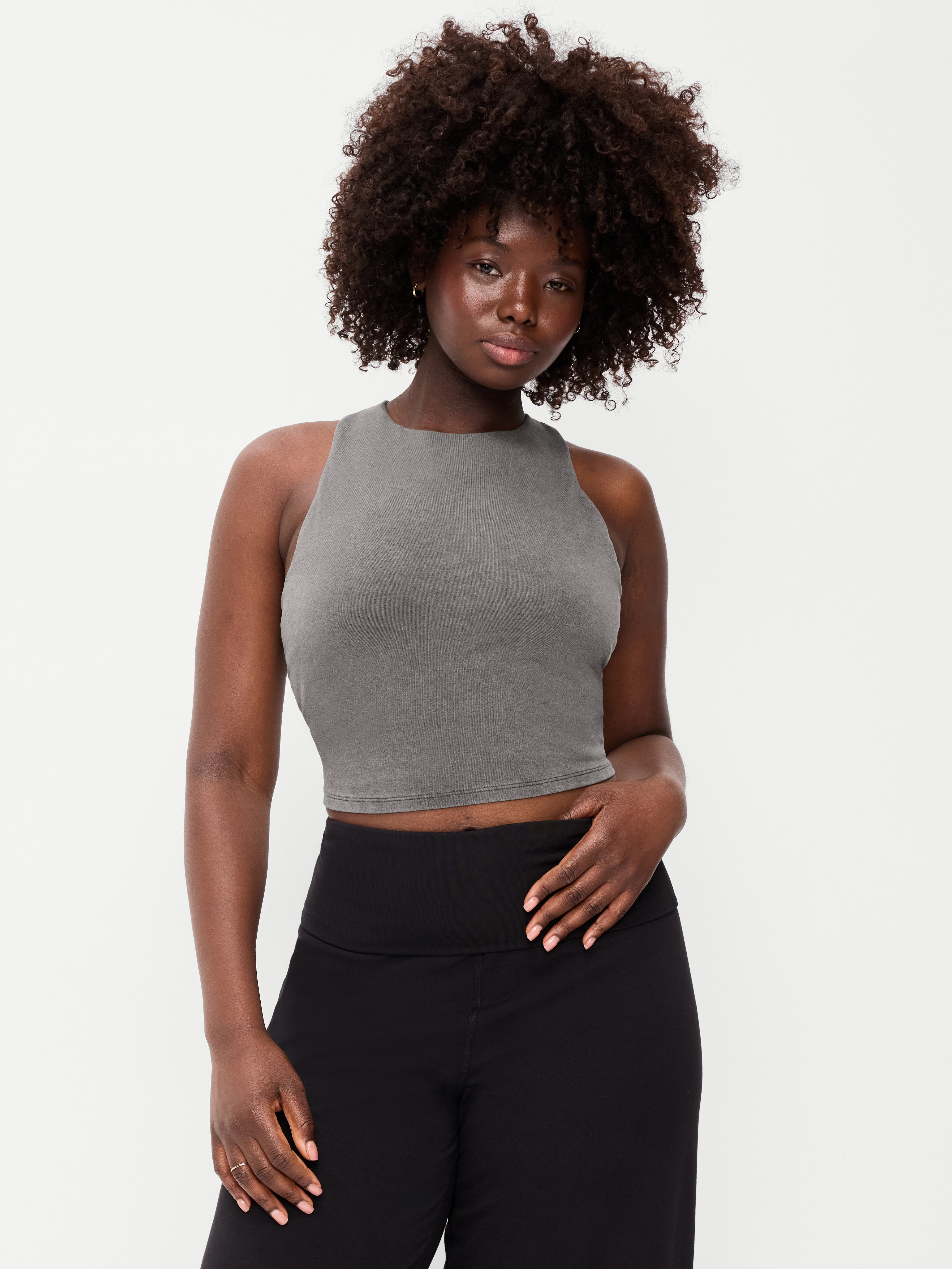 Light Support PowerChill High-Neck Racerback Sports Bra - Panther - 5