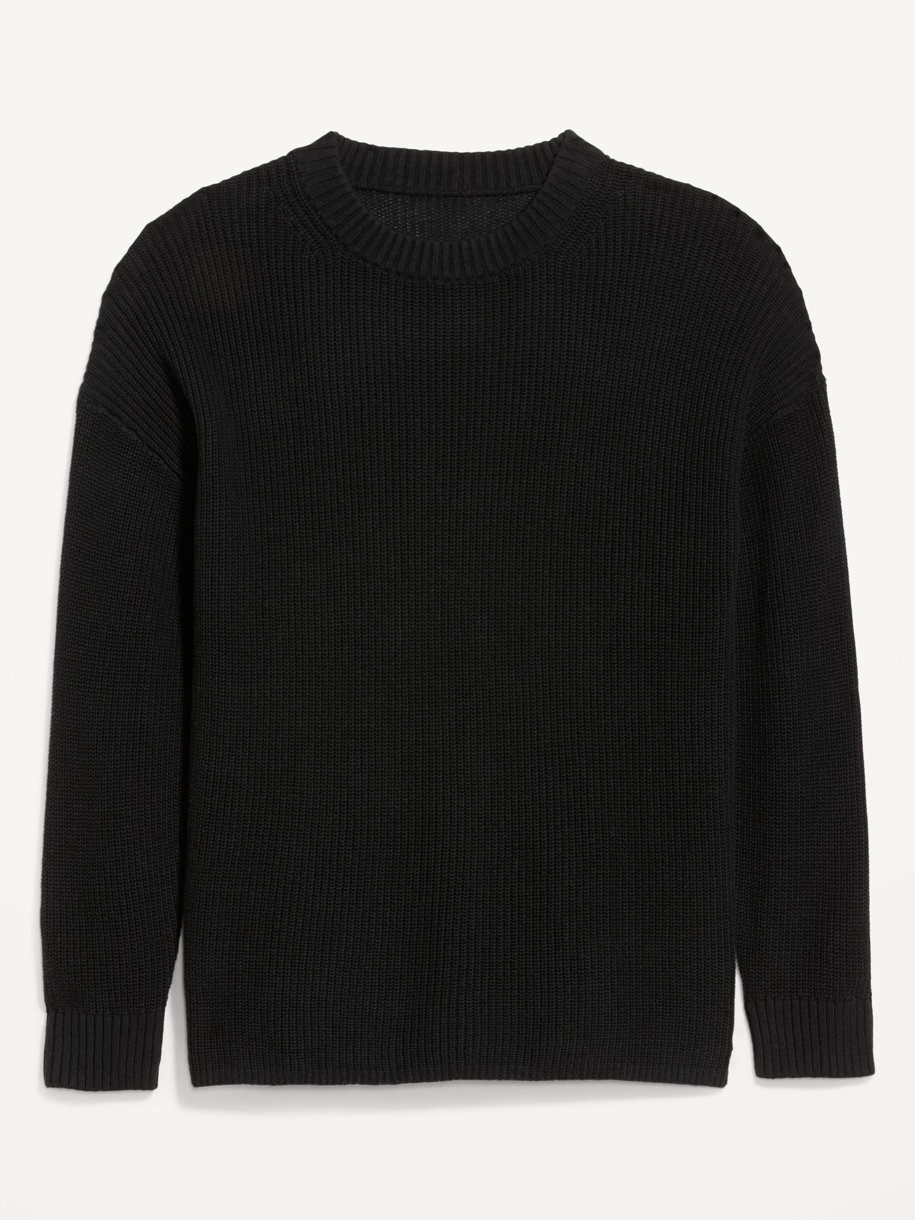 Seaside Cotton Shaker Oversized Tunic Sweater - Black Jack - 4
