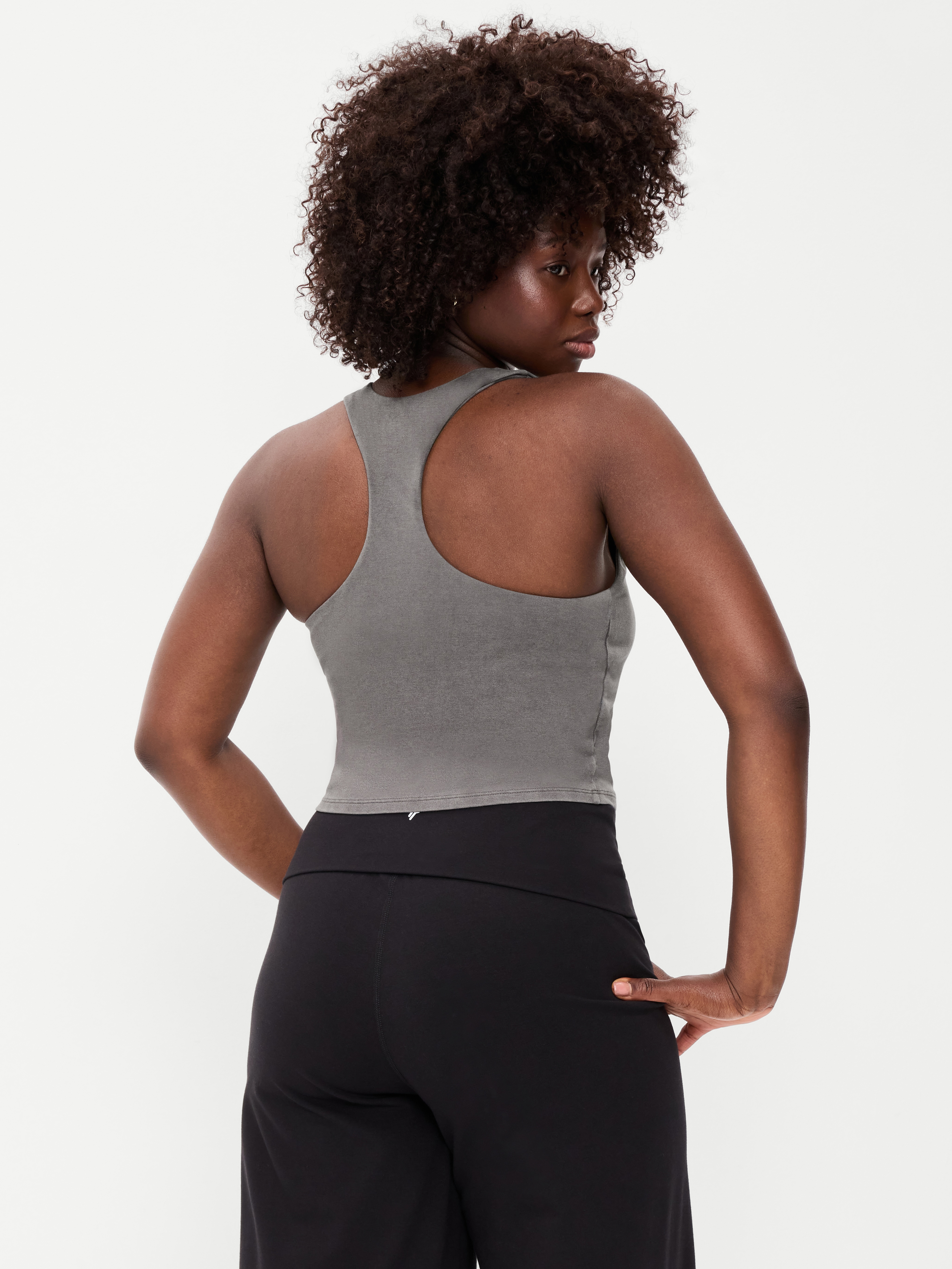 Light Support PowerChill High-Neck Racerback Sports Bra - Panther - 6