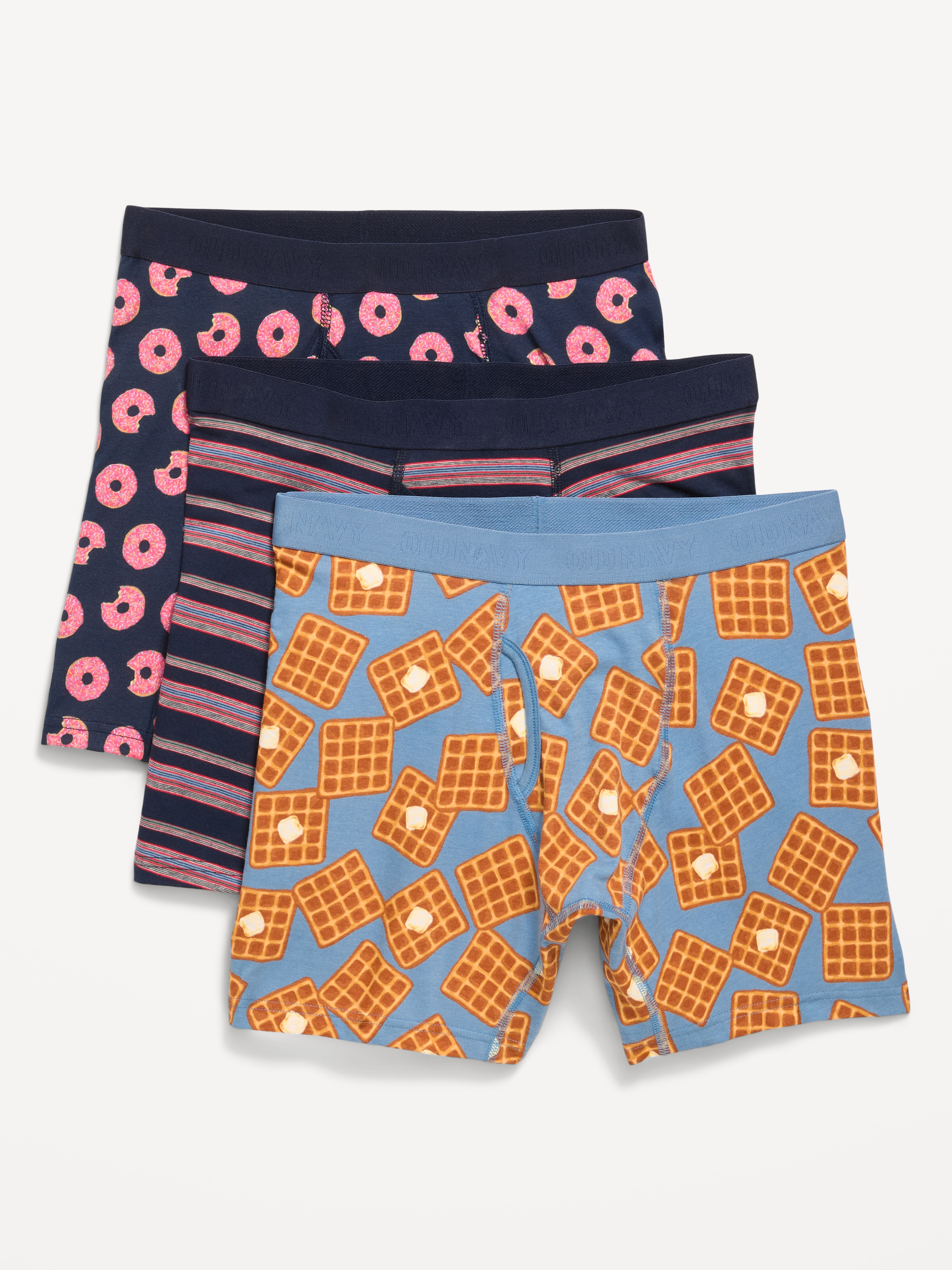 3-Pack Soft-Washed Boxer Briefs -- 6.25-inch inseam - Belgian Waffle - 1