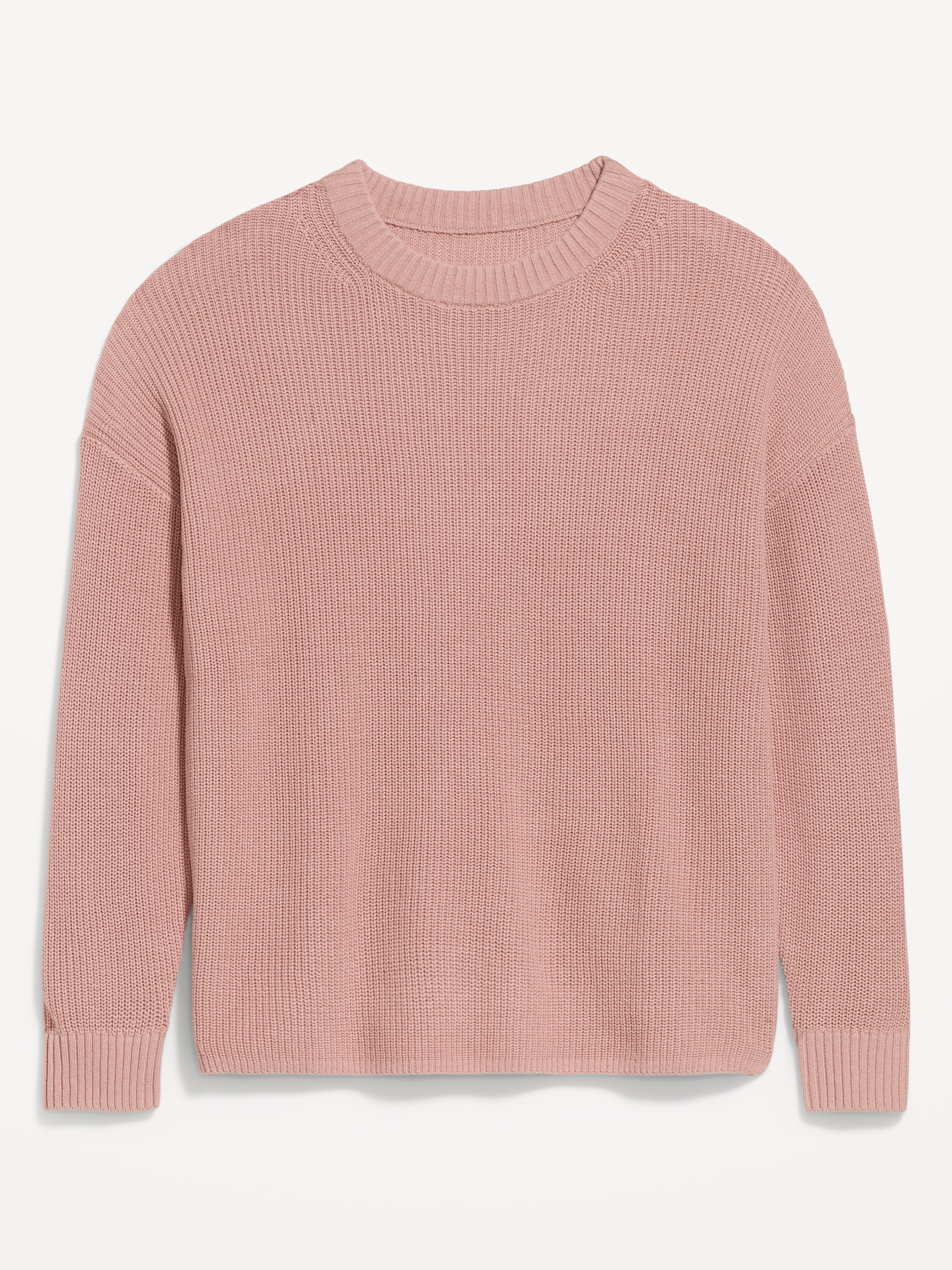 Seaside Cotton Shaker Oversized Tunic Sweater - Powder Pink - 4