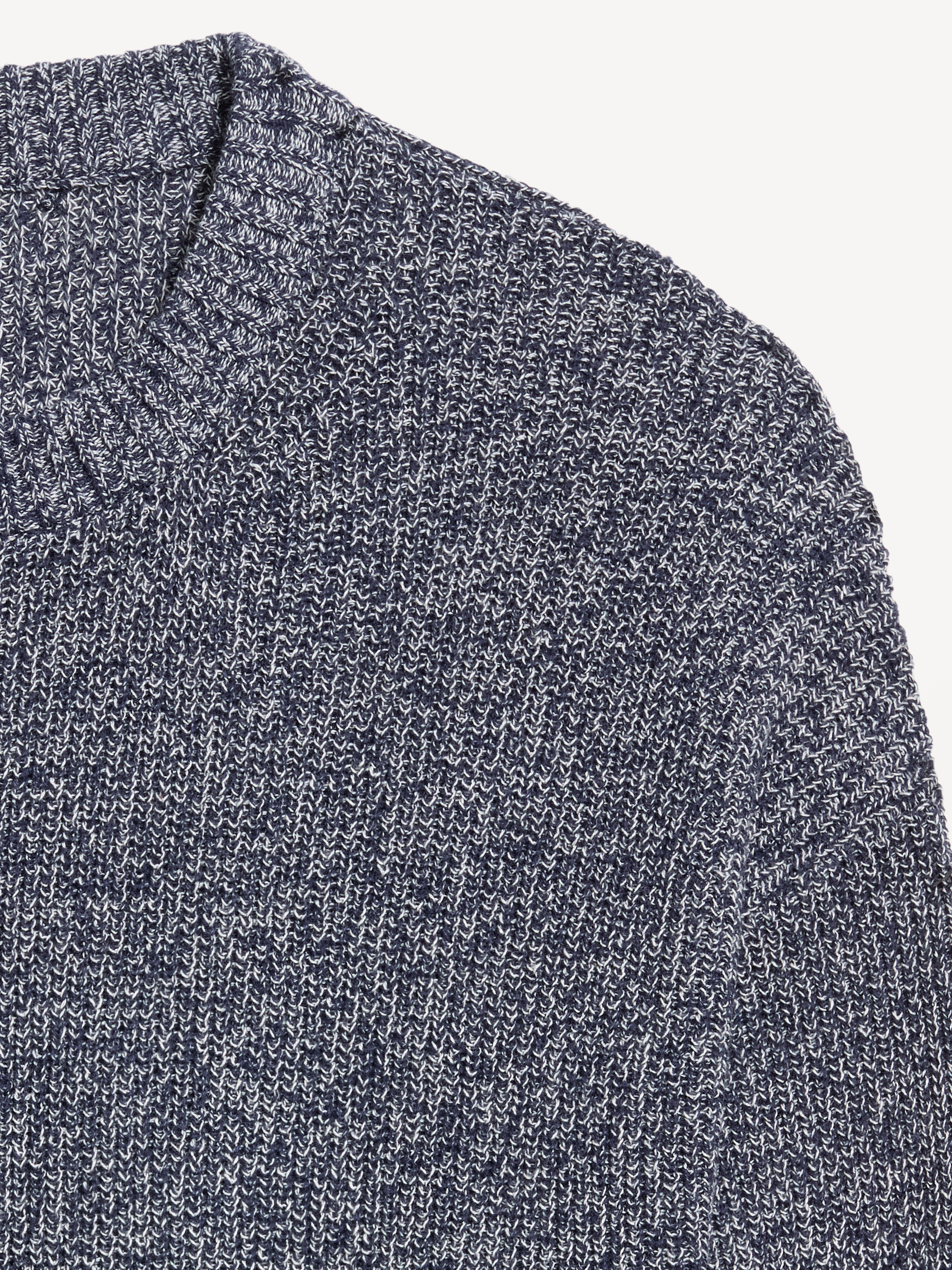 Seaside Cotton Shaker Oversized Tunic Sweater - Blue Marl - 5