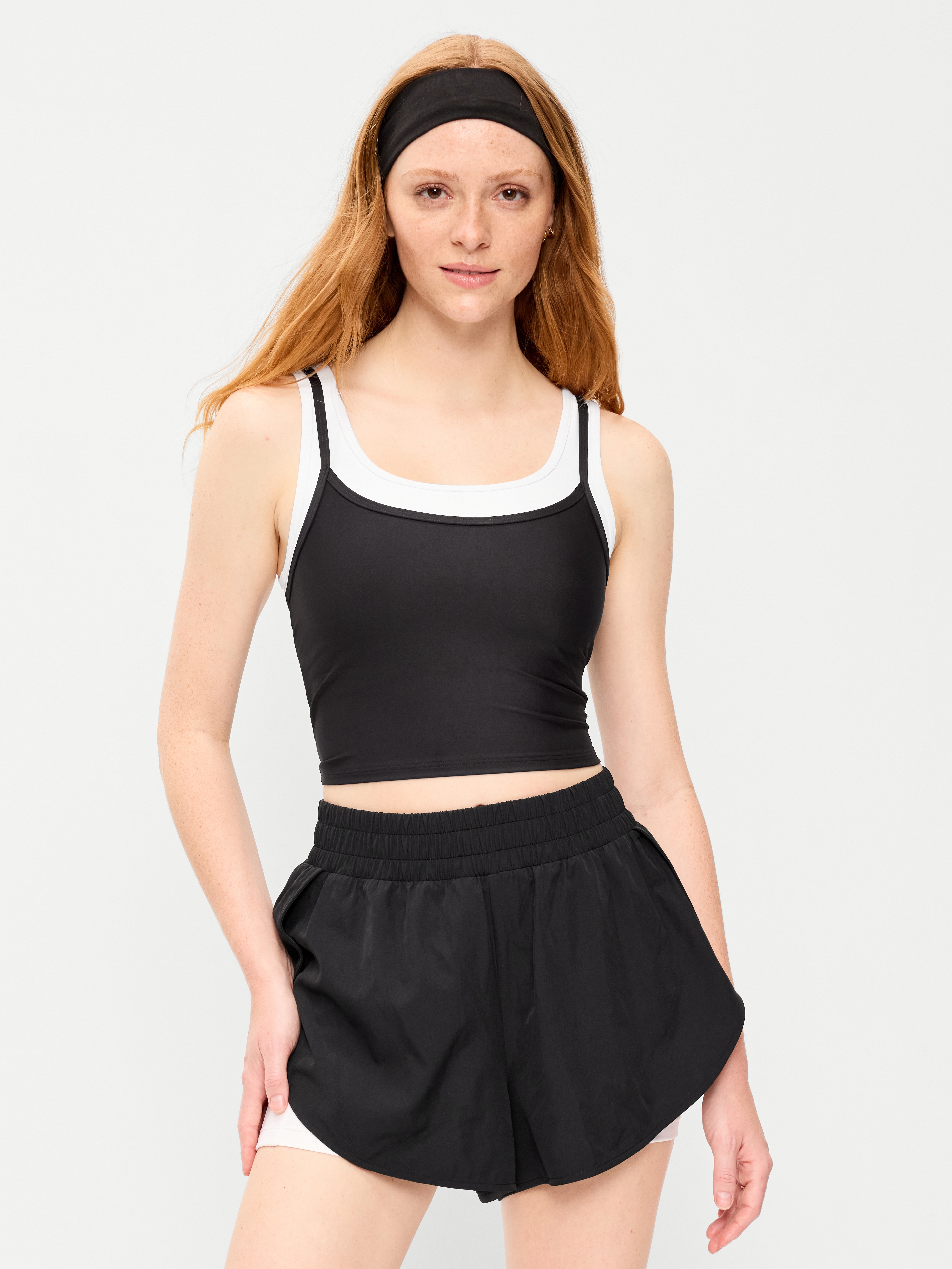 PowerSoft Layered Longline Bra - Black Jack - 1
