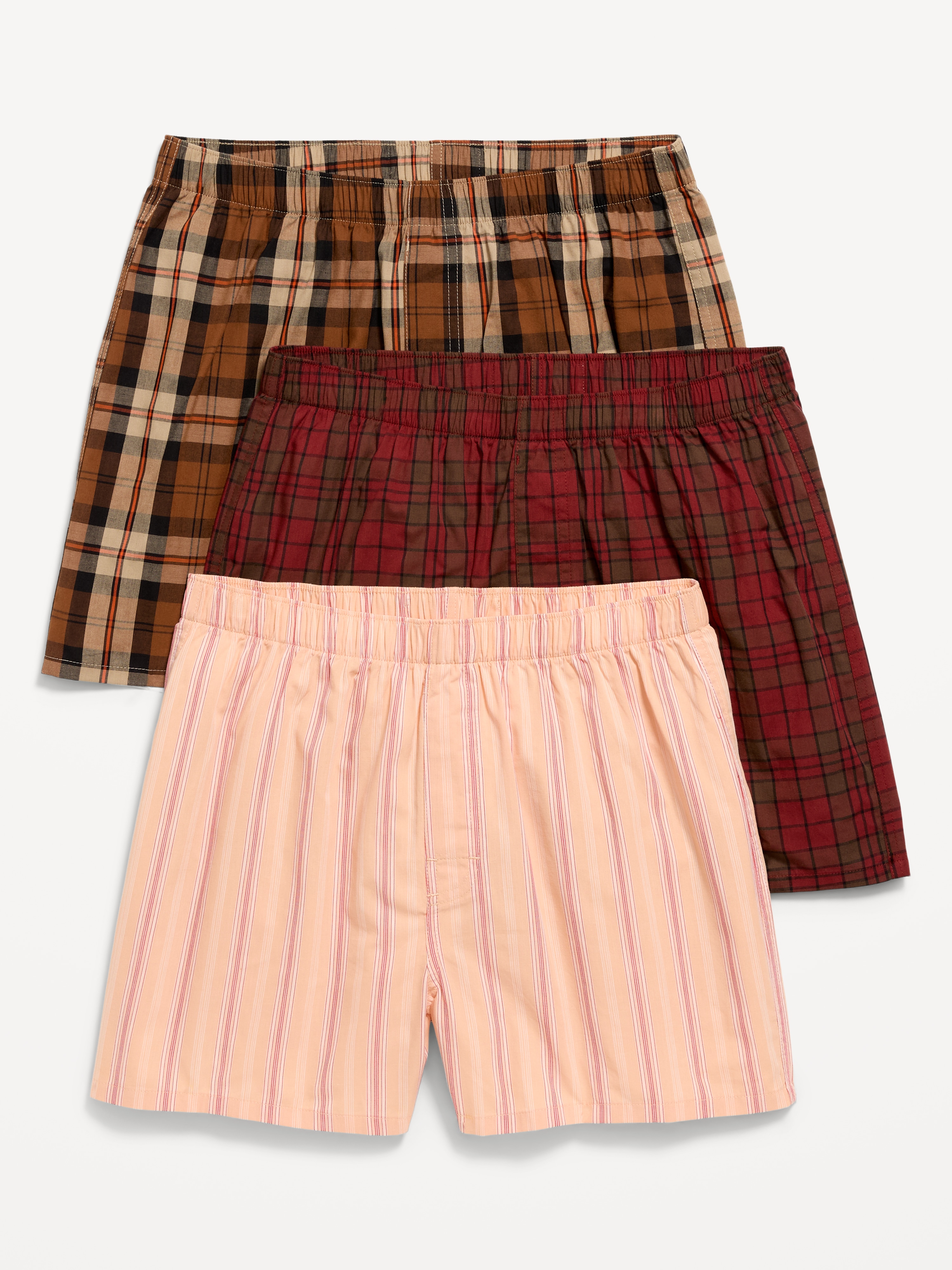 3-Pack Soft-Washed Boxer Shorts -- 3.75-inch inseam - Warm Coffee - 1