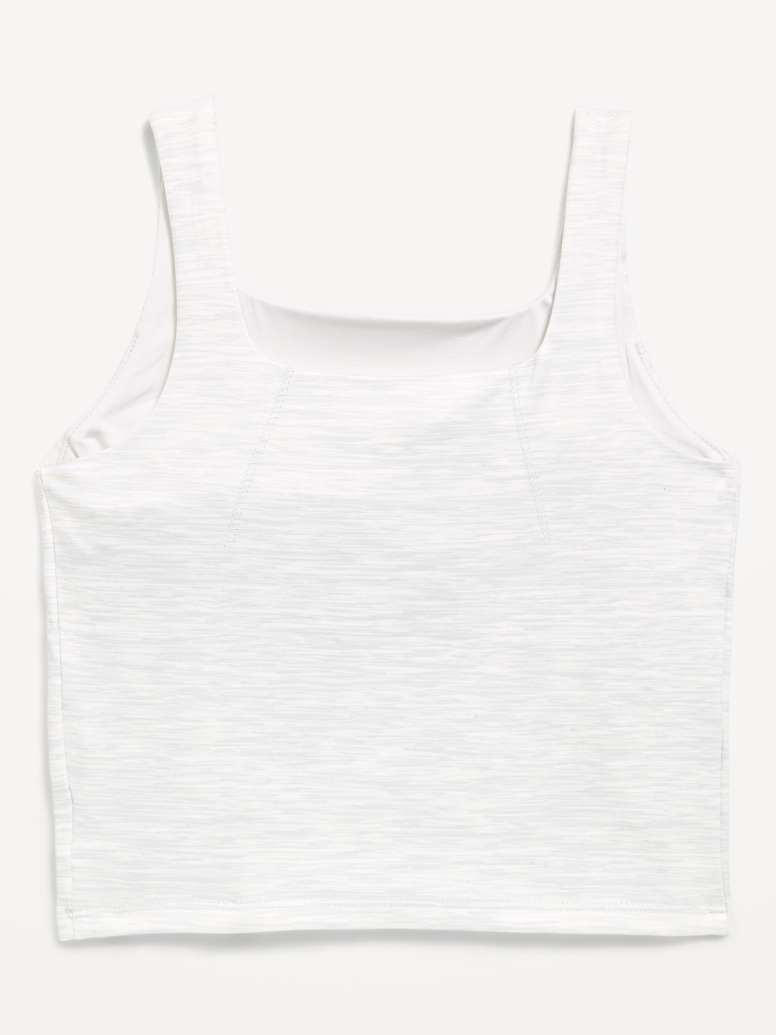 StudioSmooth Longline Sports Bra for Girls - Gray Print - 4