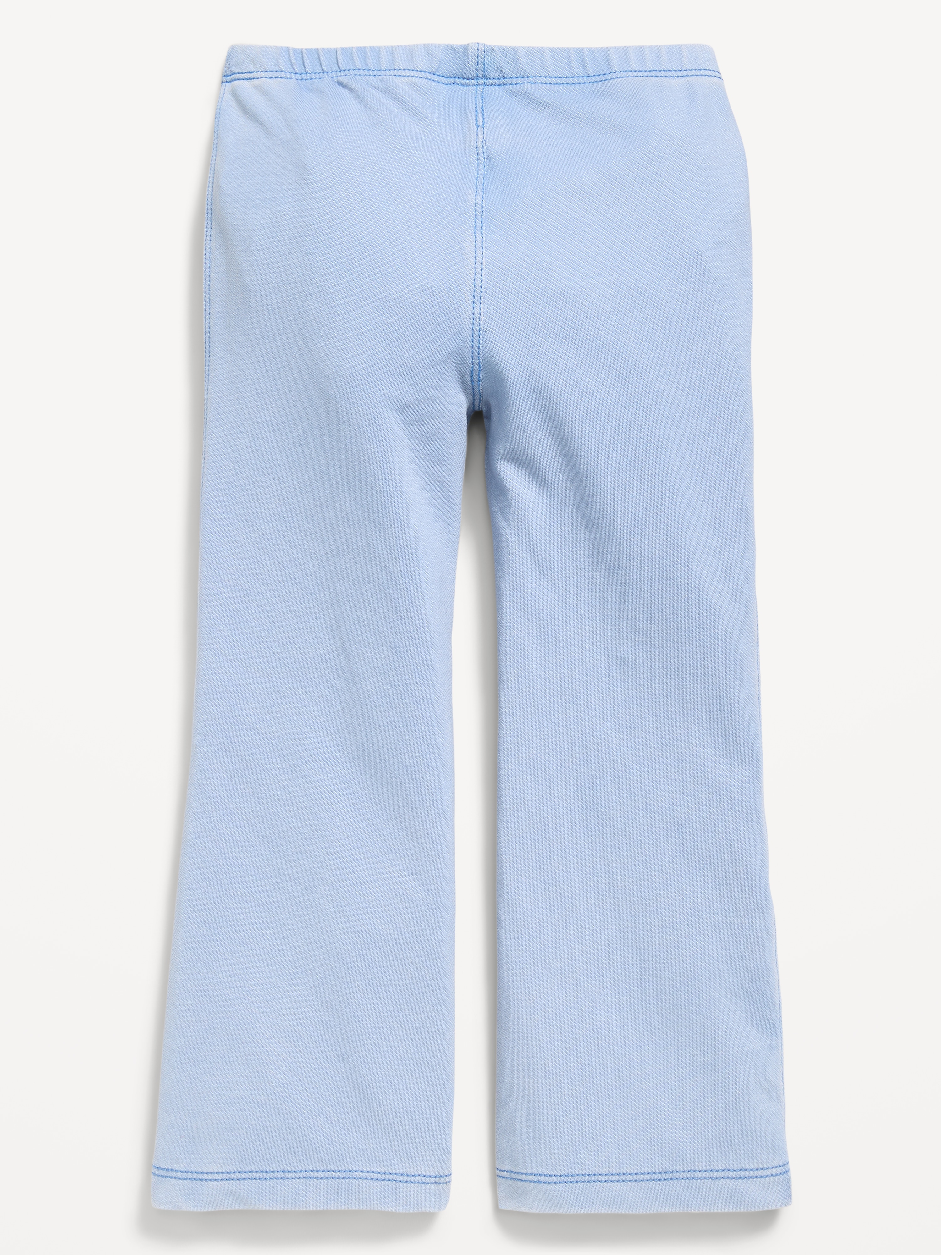 Faux-Denim Flared Leggings for Toddler Girls - Light Wash - 4