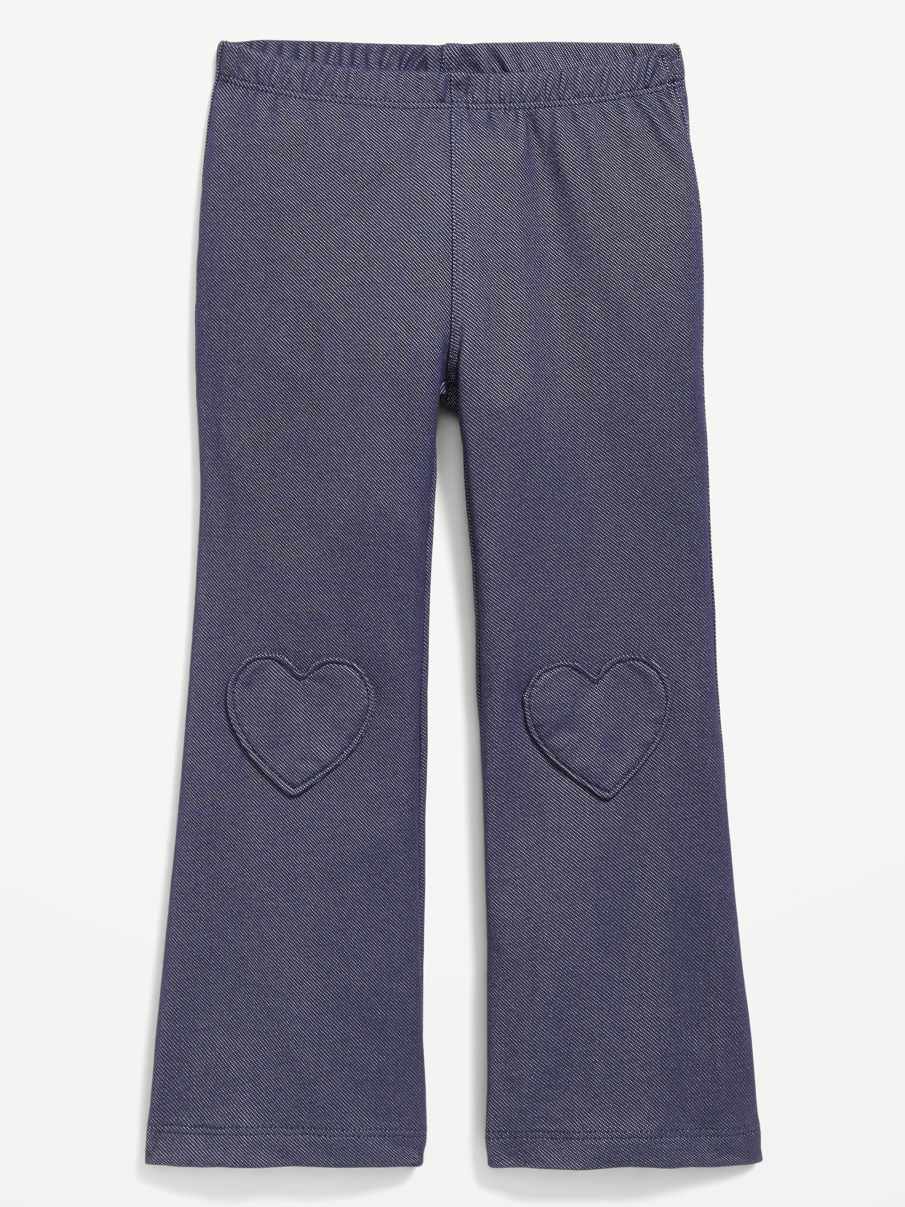 Faux-Denim Flared Leggings for Toddler Girls - Dark Wash - 1