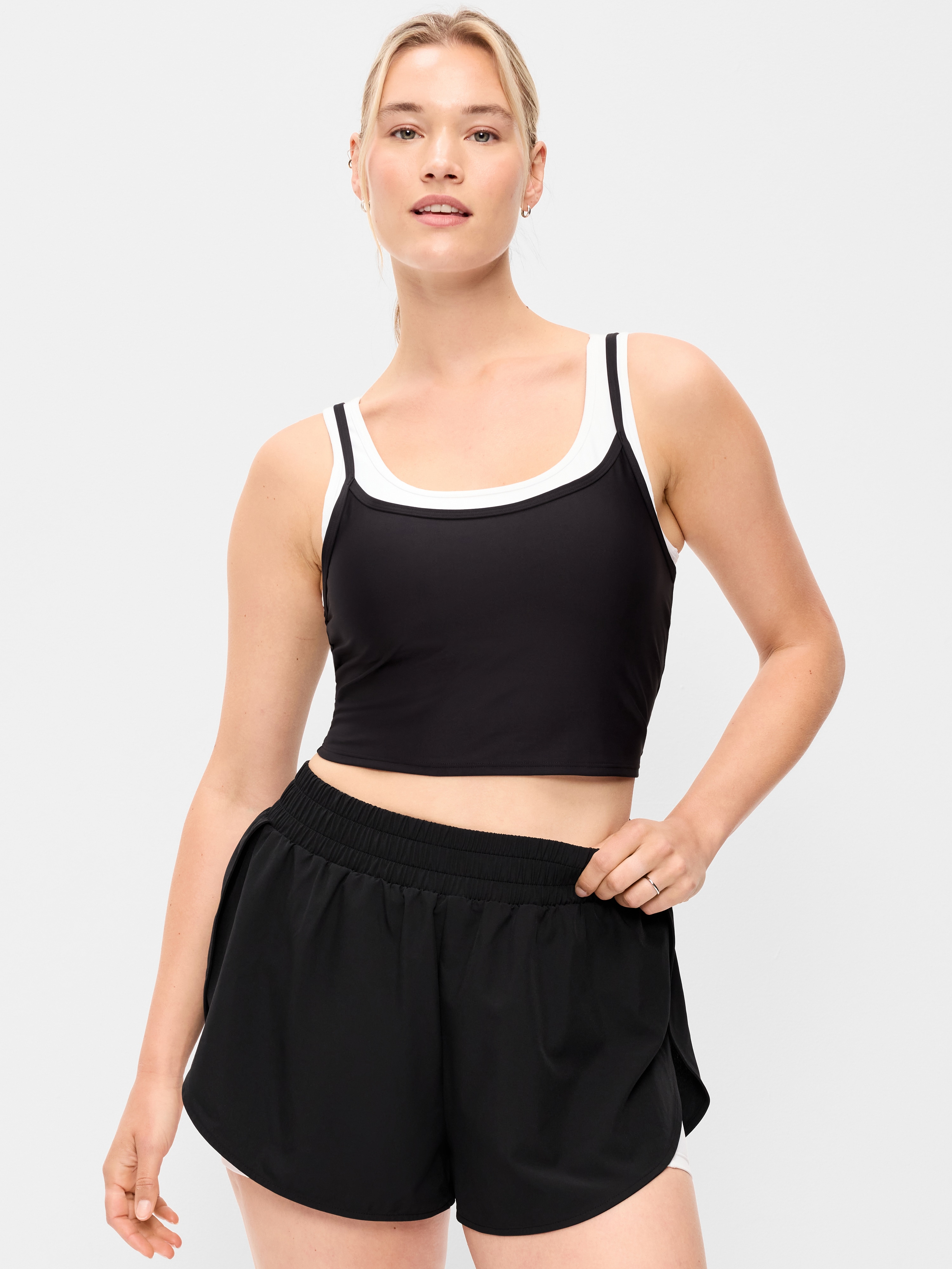 PowerSoft Layered Longline Bra - Black Jack - 5