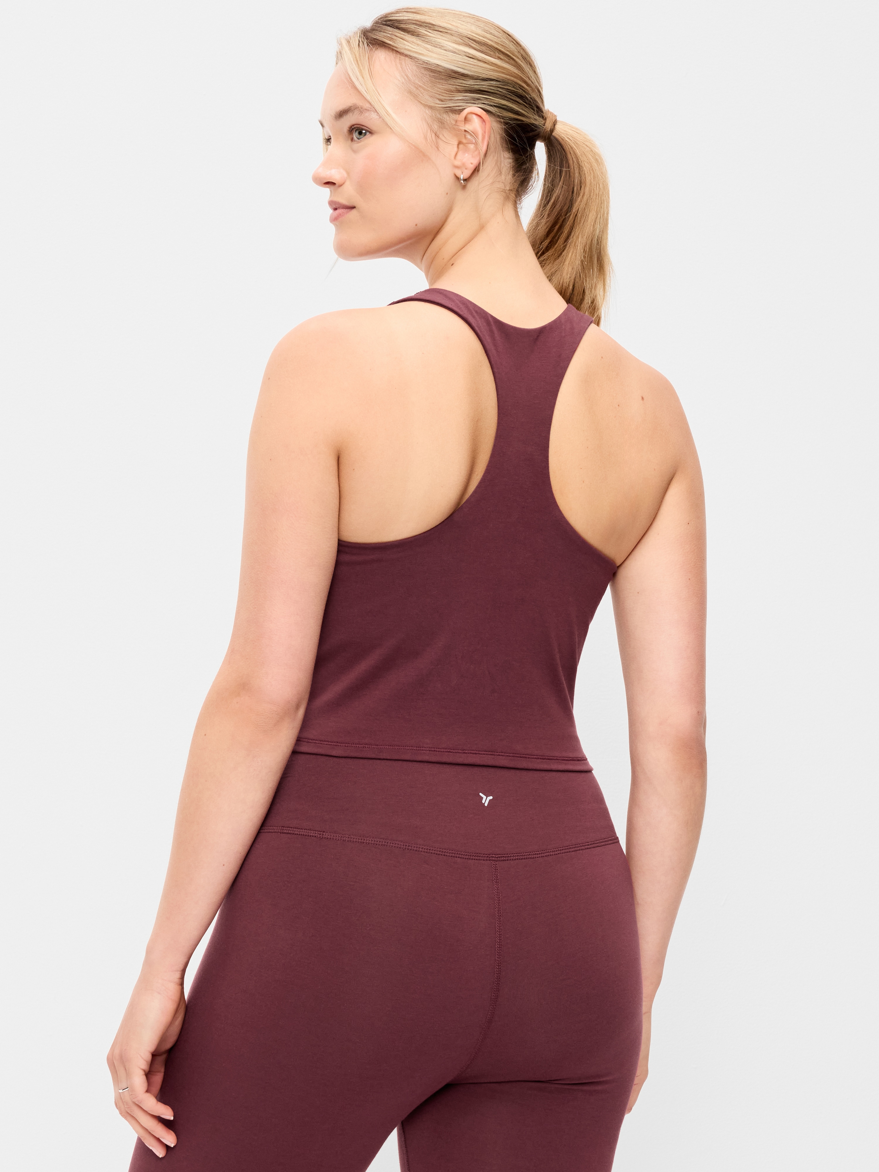 Light Support PowerChill High-Neck Racerback Sports Bra - Wine Tasting - 6