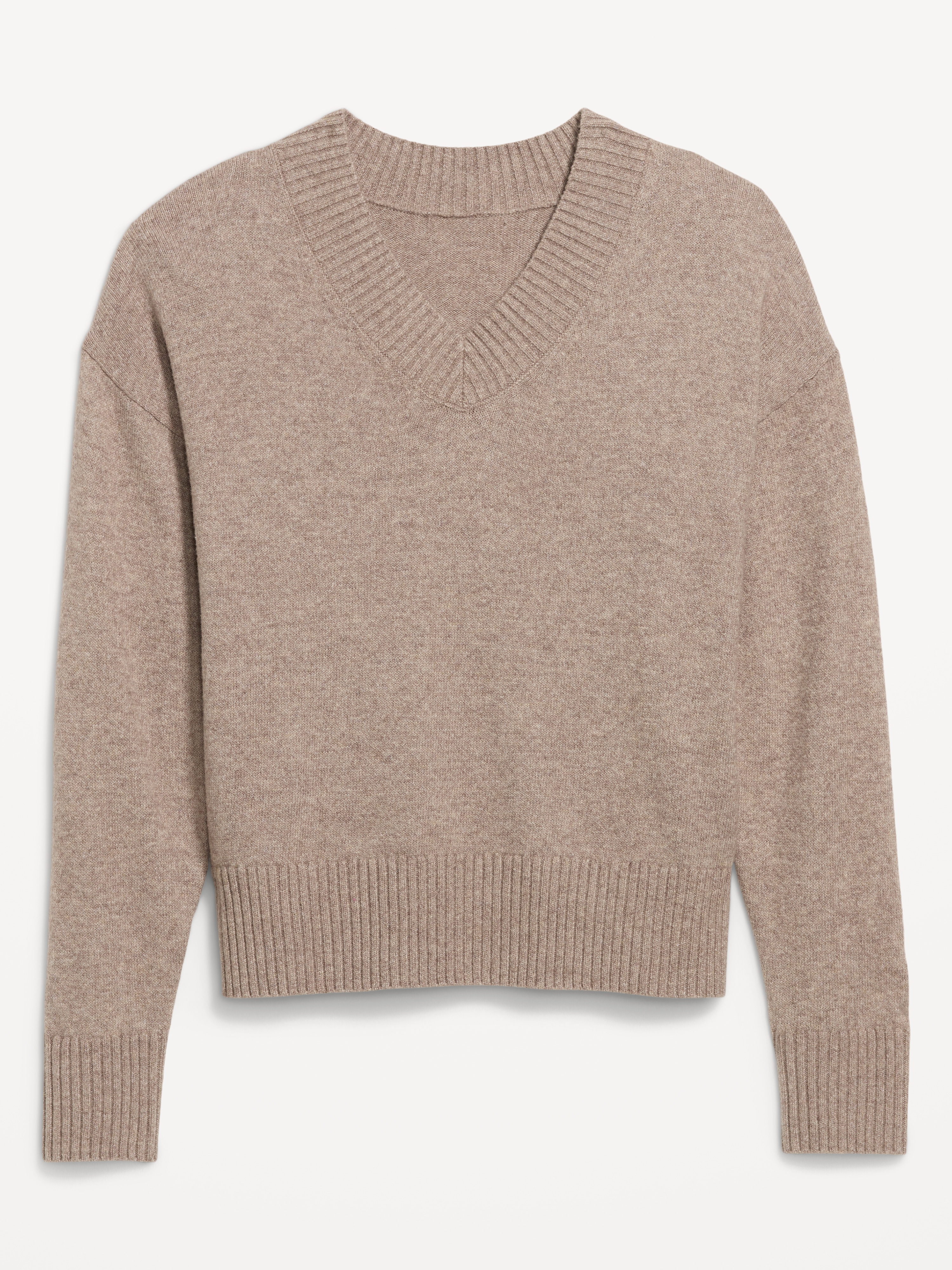 SoSoft V-Neck Sweater - Mushroom - 4