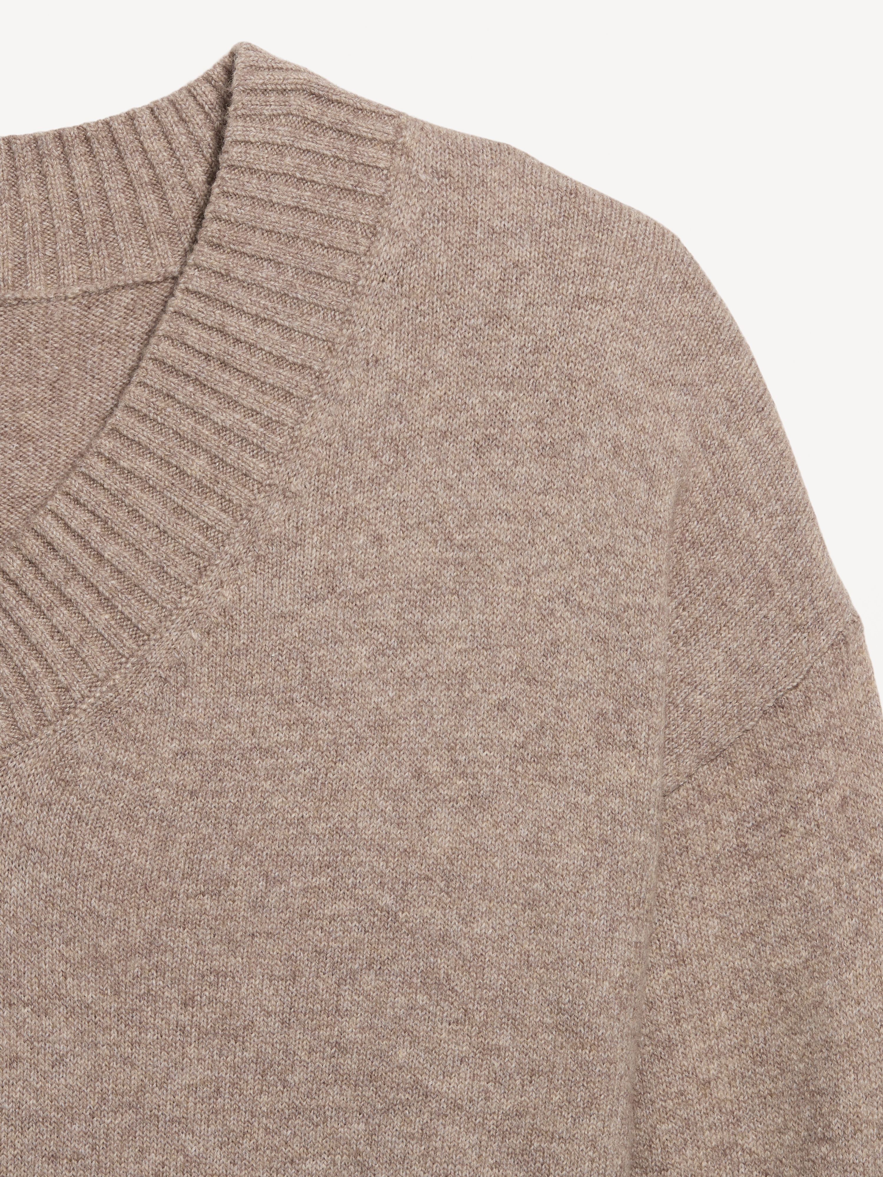 SoSoft V-Neck Sweater - Mushroom - 5