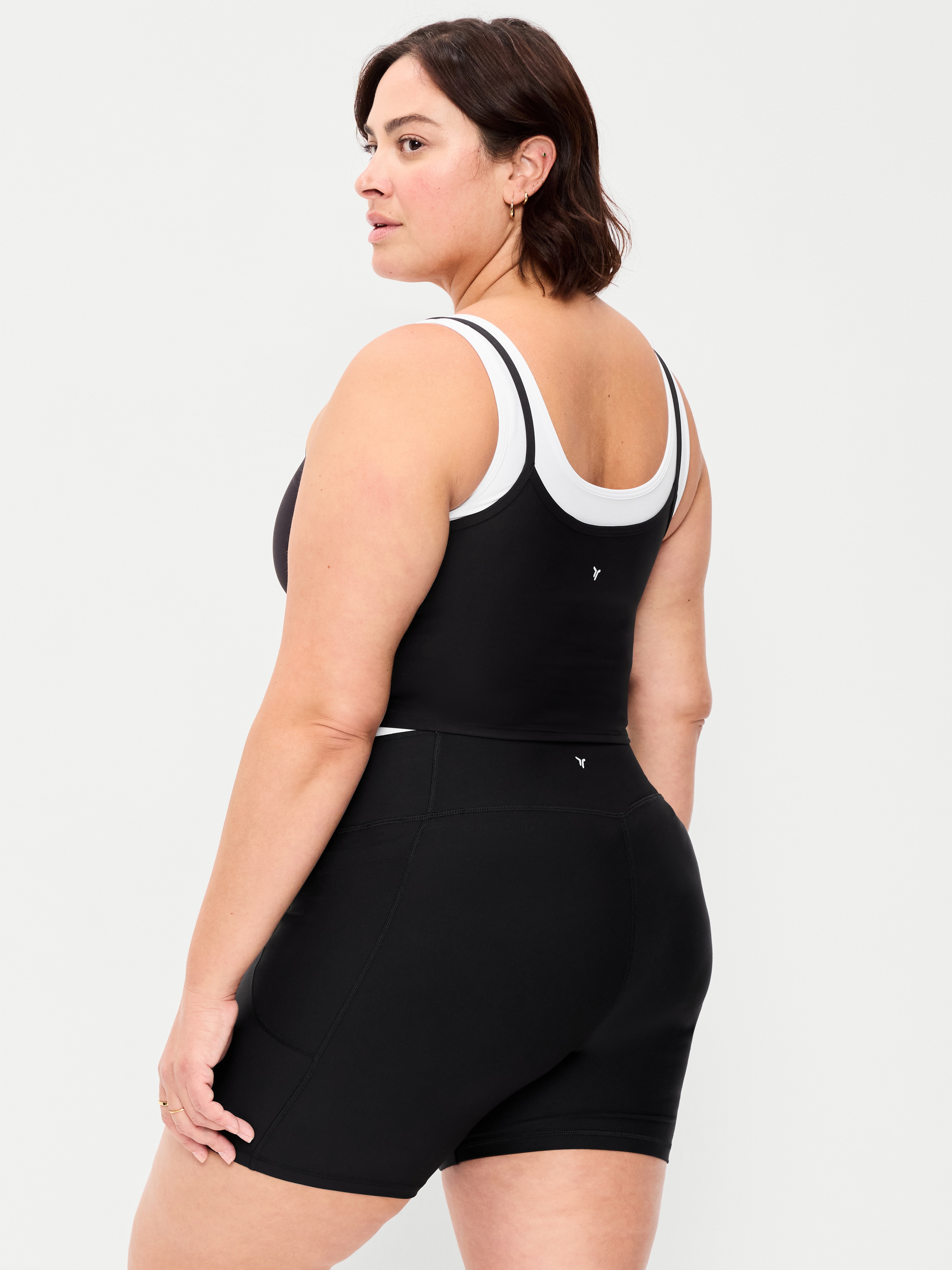 PowerSoft Layered Longline Bra - Black Jack - 8