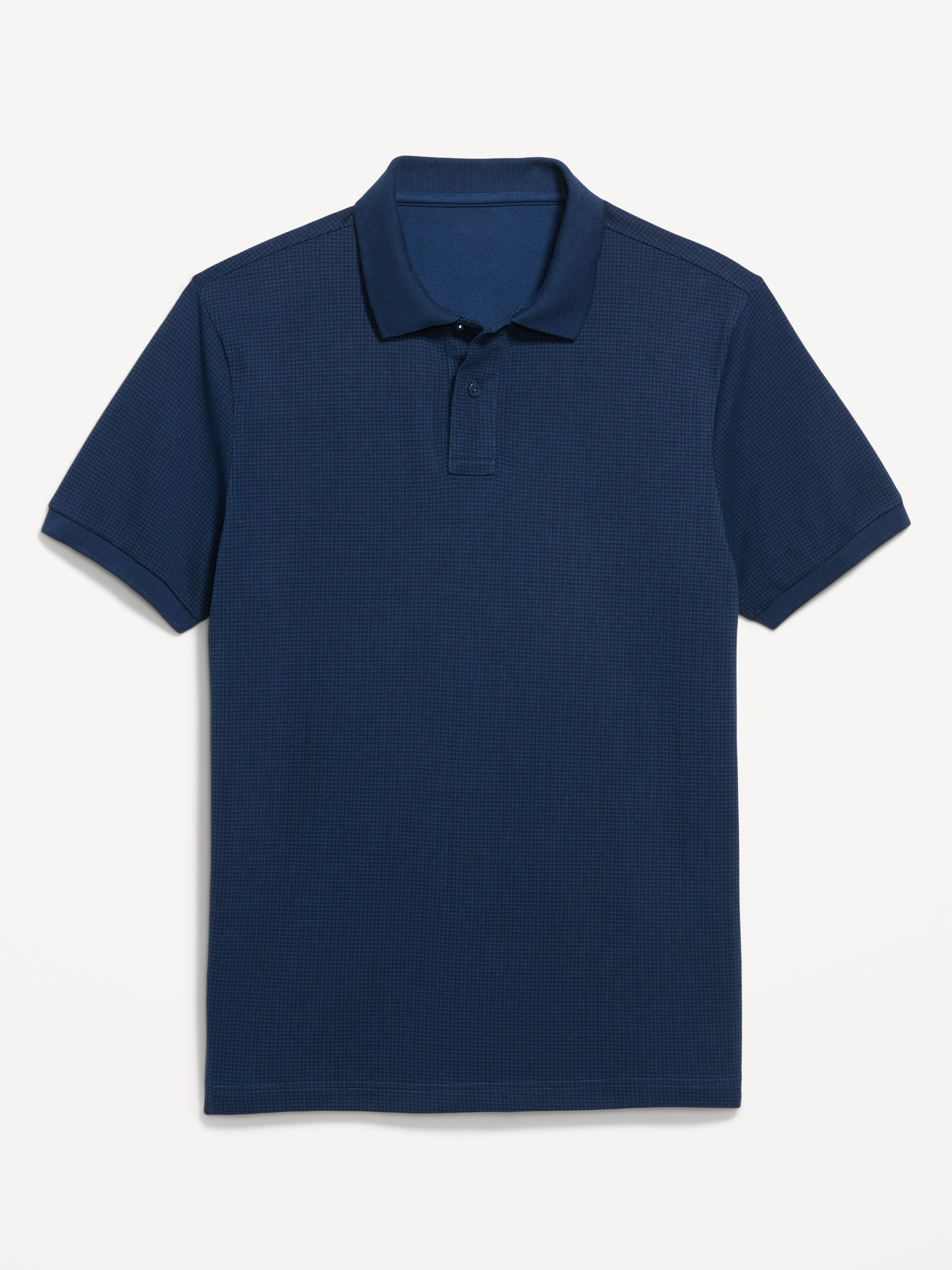 Built-In Flex Pro Polo for Men - Dark Sea Blue Print - 4