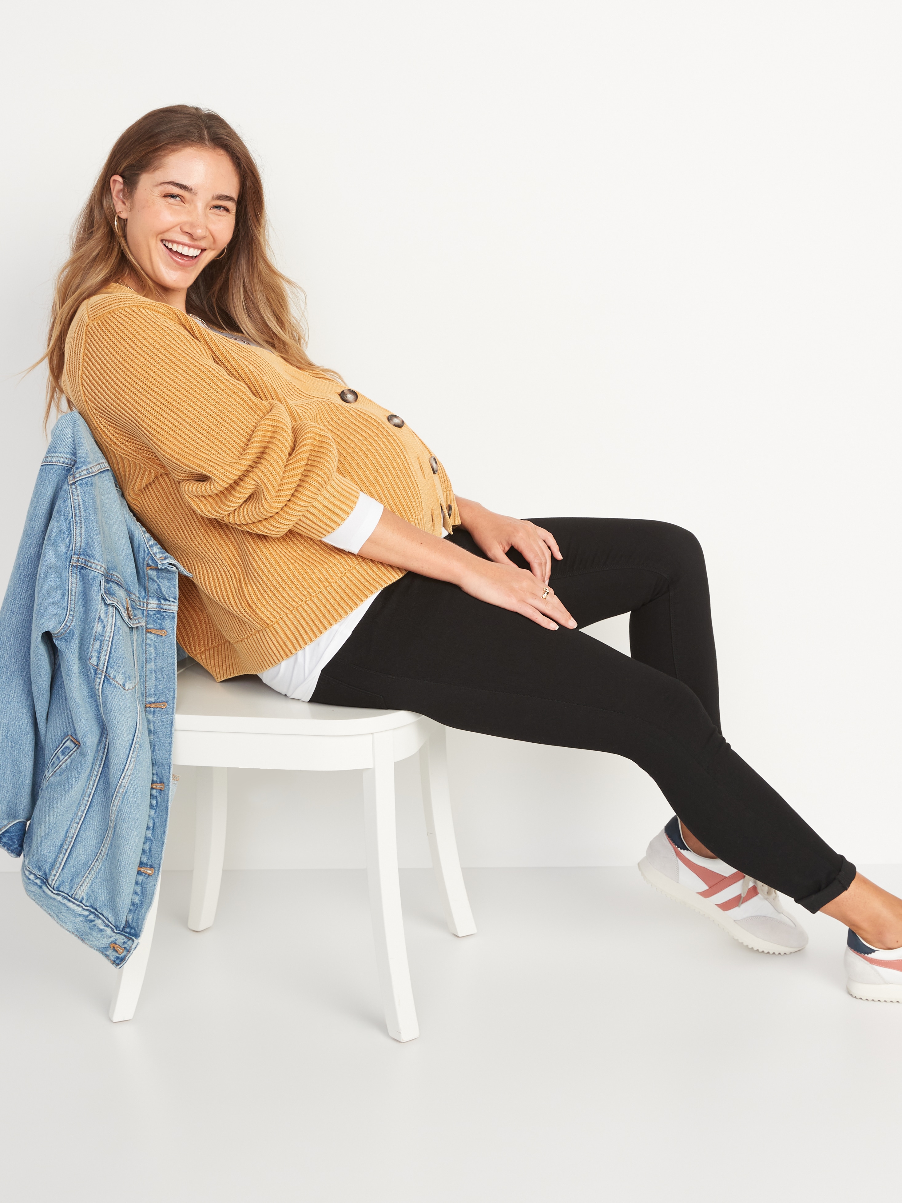 Maternity Full-Panel Rockstar Super Skinny Jeans - Black Jack - 3