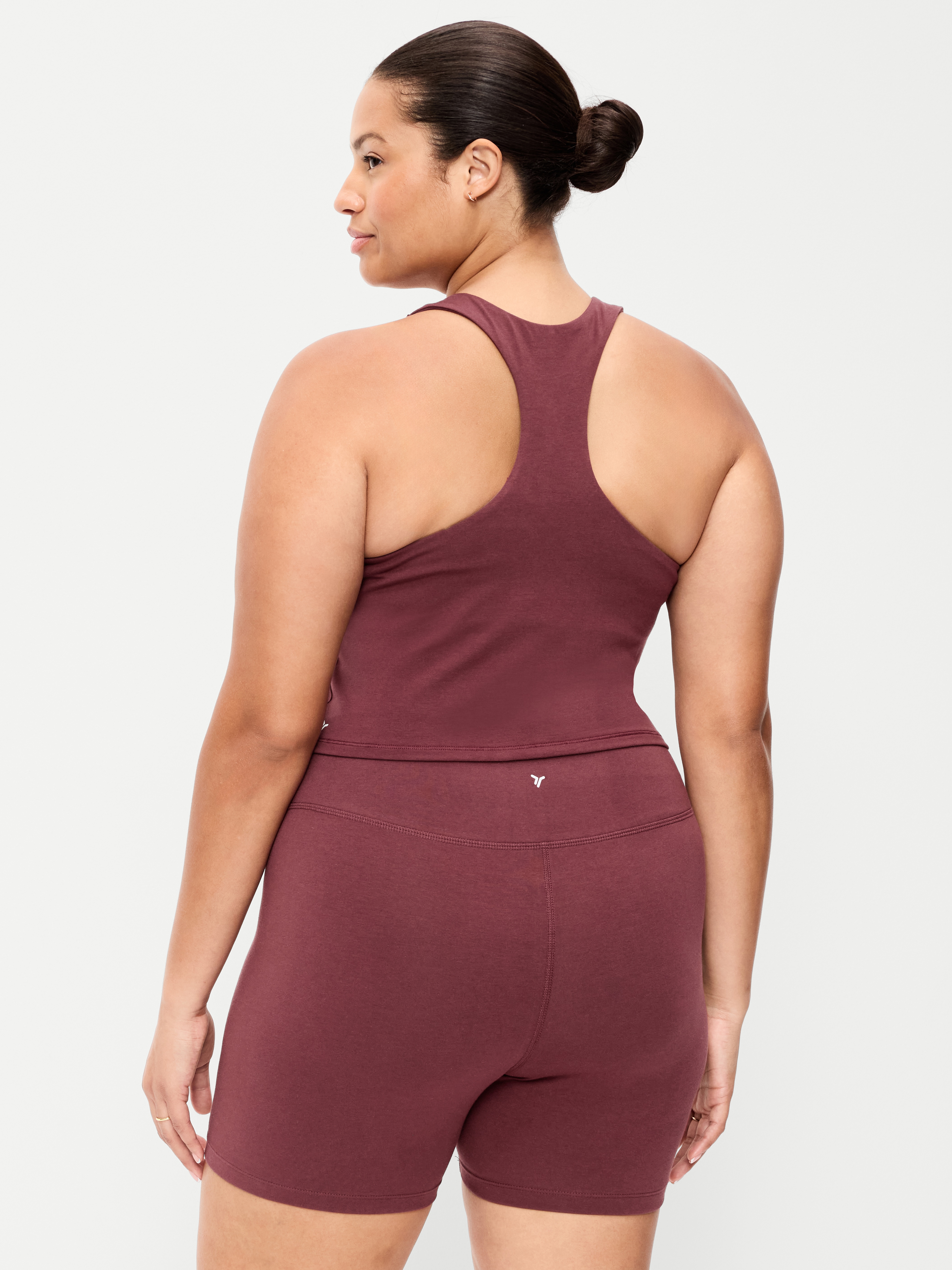 Light Support PowerChill High-Neck Racerback Sports Bra - Wine Tasting - 8