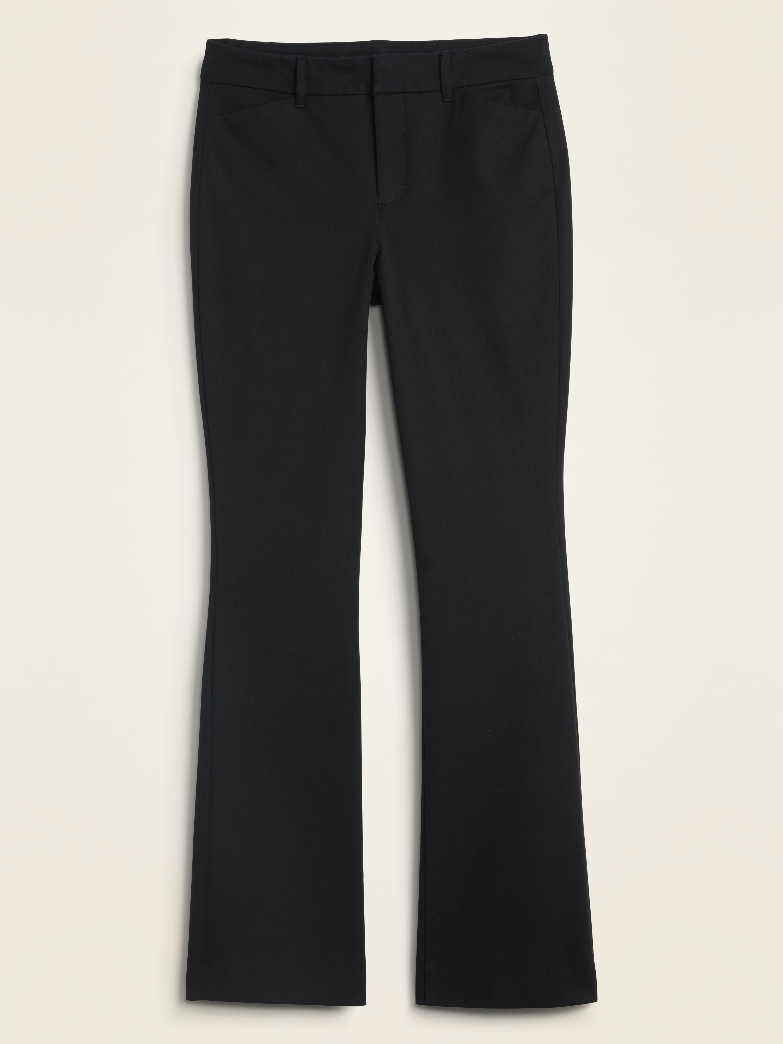 High-Waisted Pixie Flare Pants - Black - 4