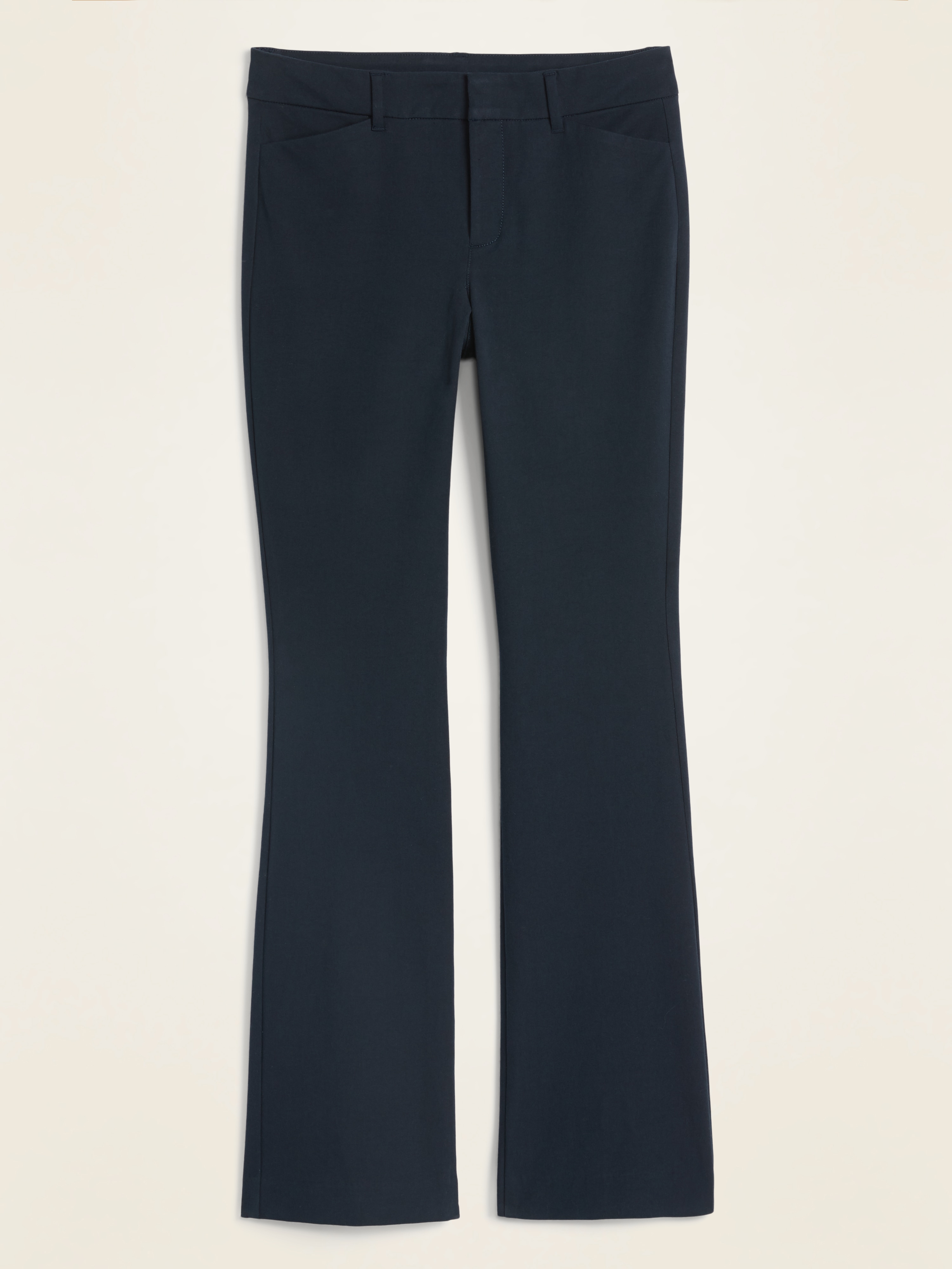High-Waisted Pixie Flare Pants - Navy - 4