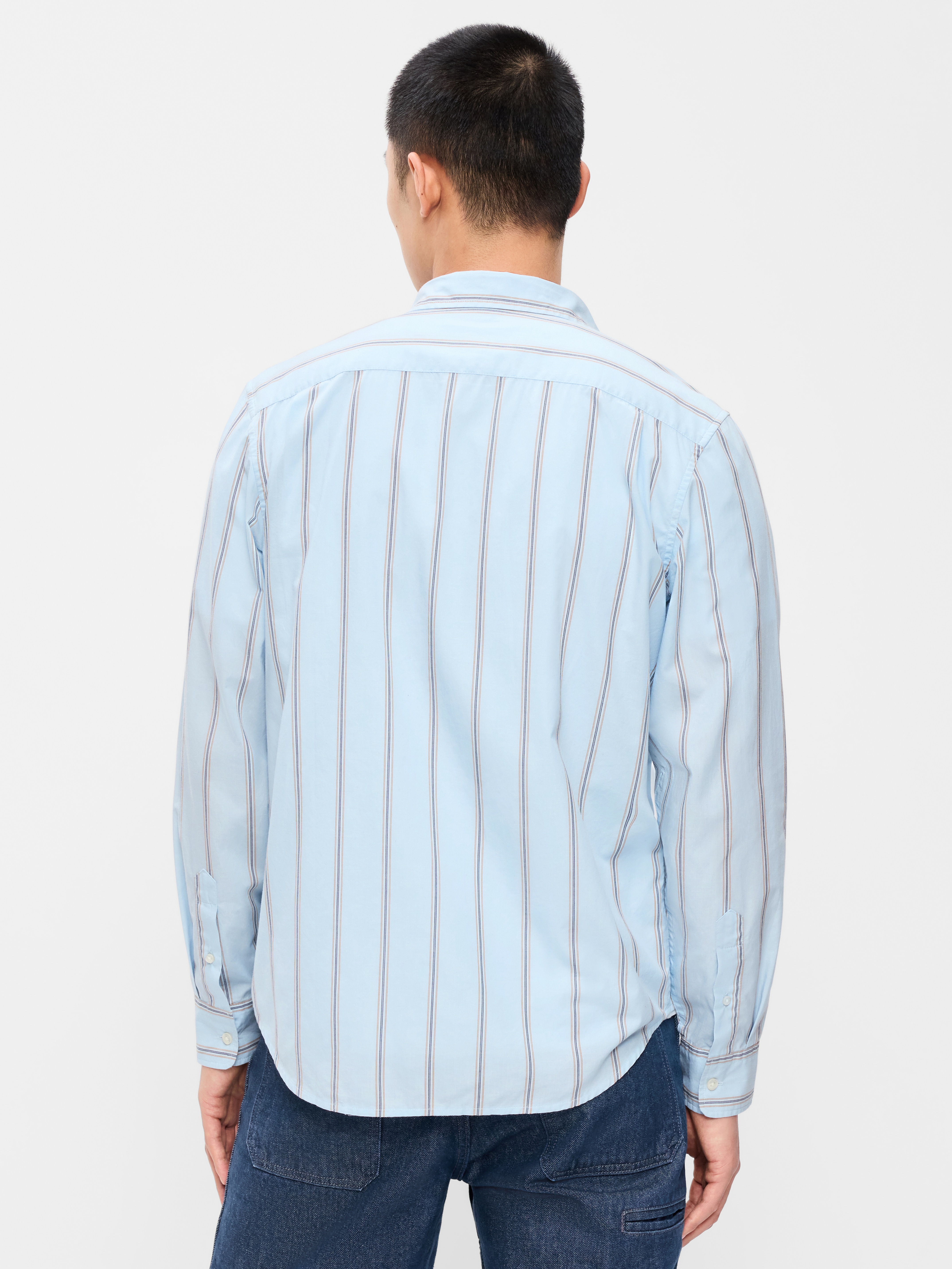 Classic Fit Everyday Oxford Shirt - Blue Stripe - 2