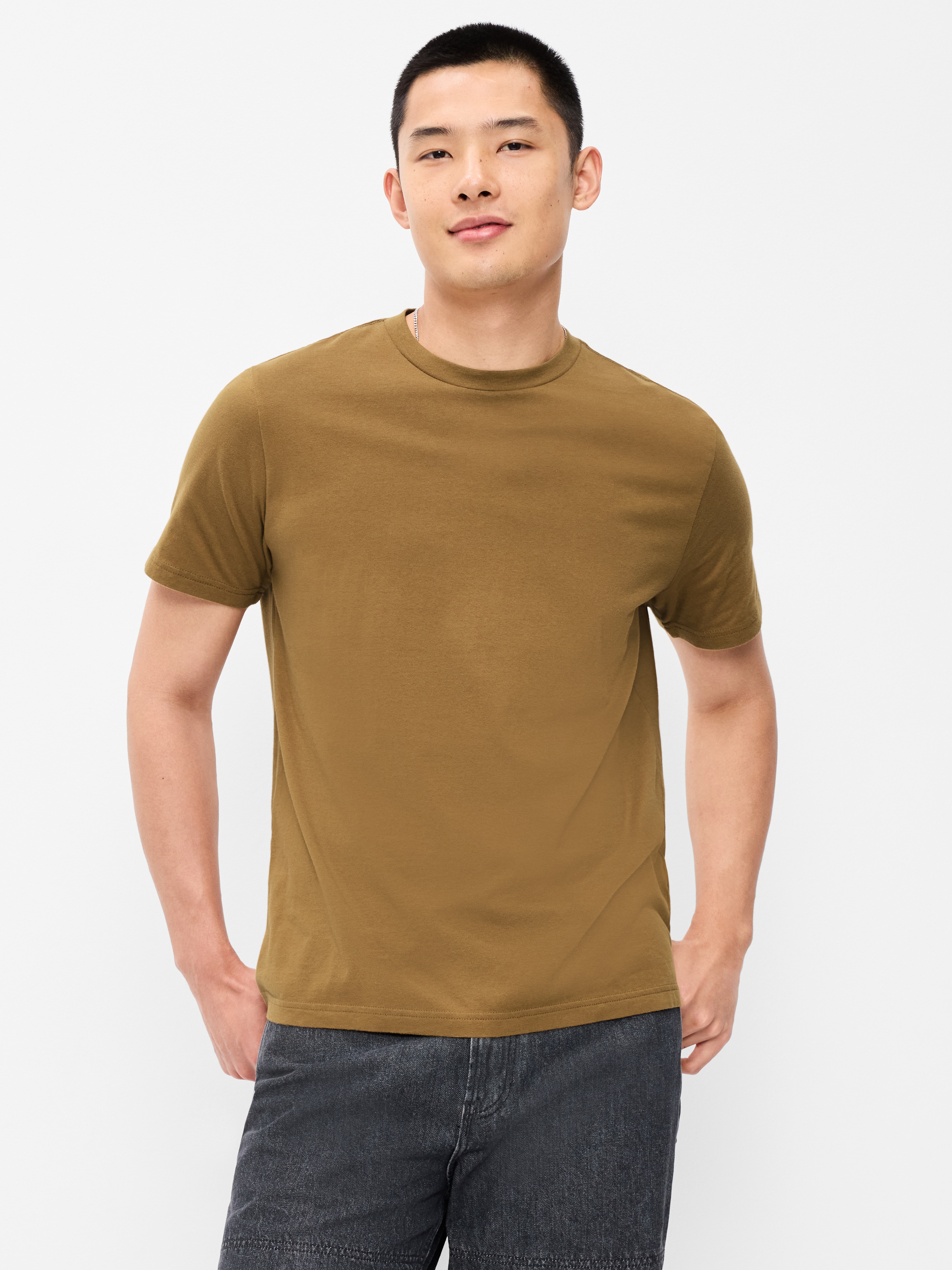 Soft-Washed Crew-Neck Short-Sleeve Tee - Wetland Reed - 1