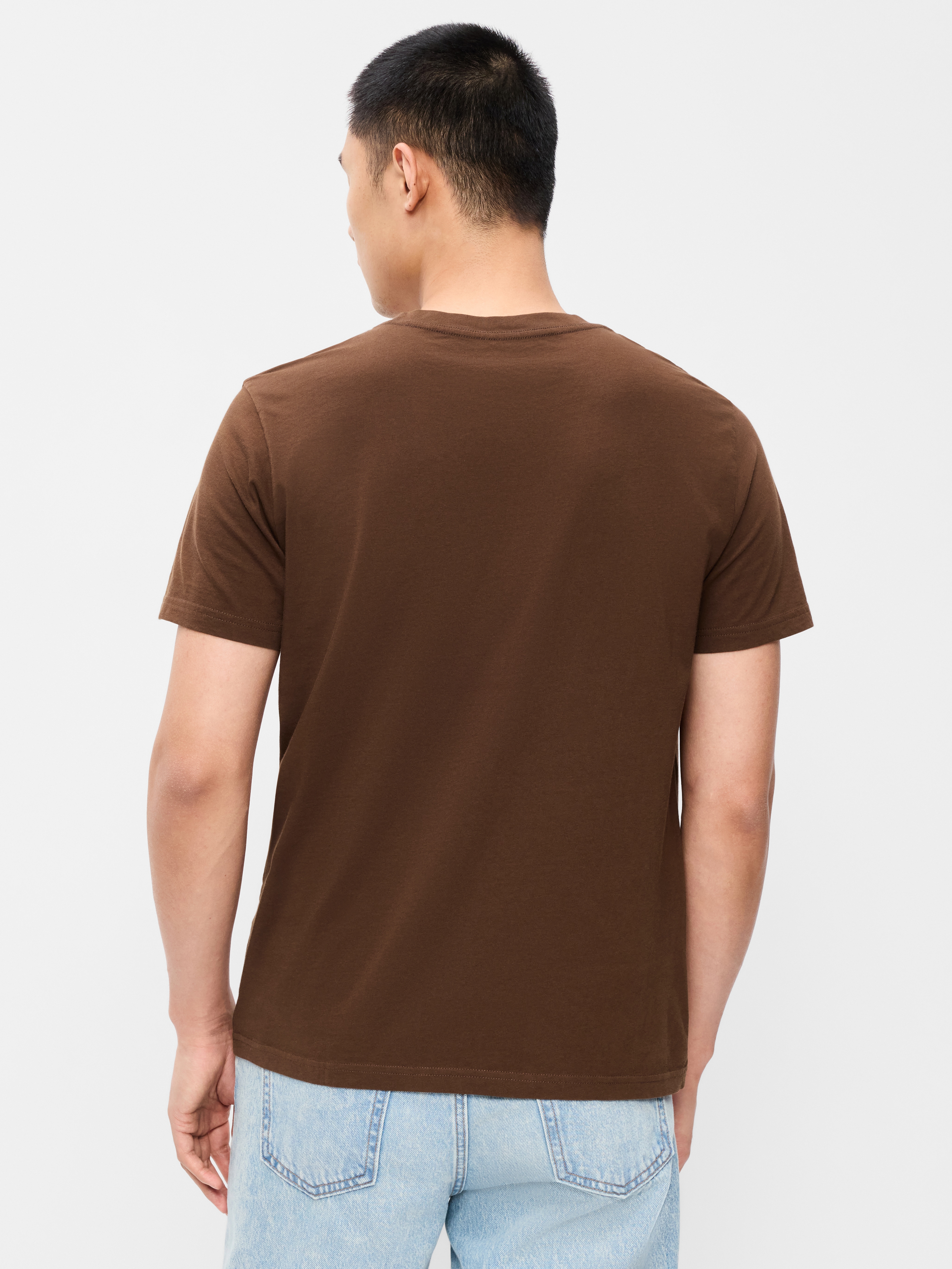 Soft-Washed Crew-Neck Short-Sleeve Tee - Dark Walnut - 2