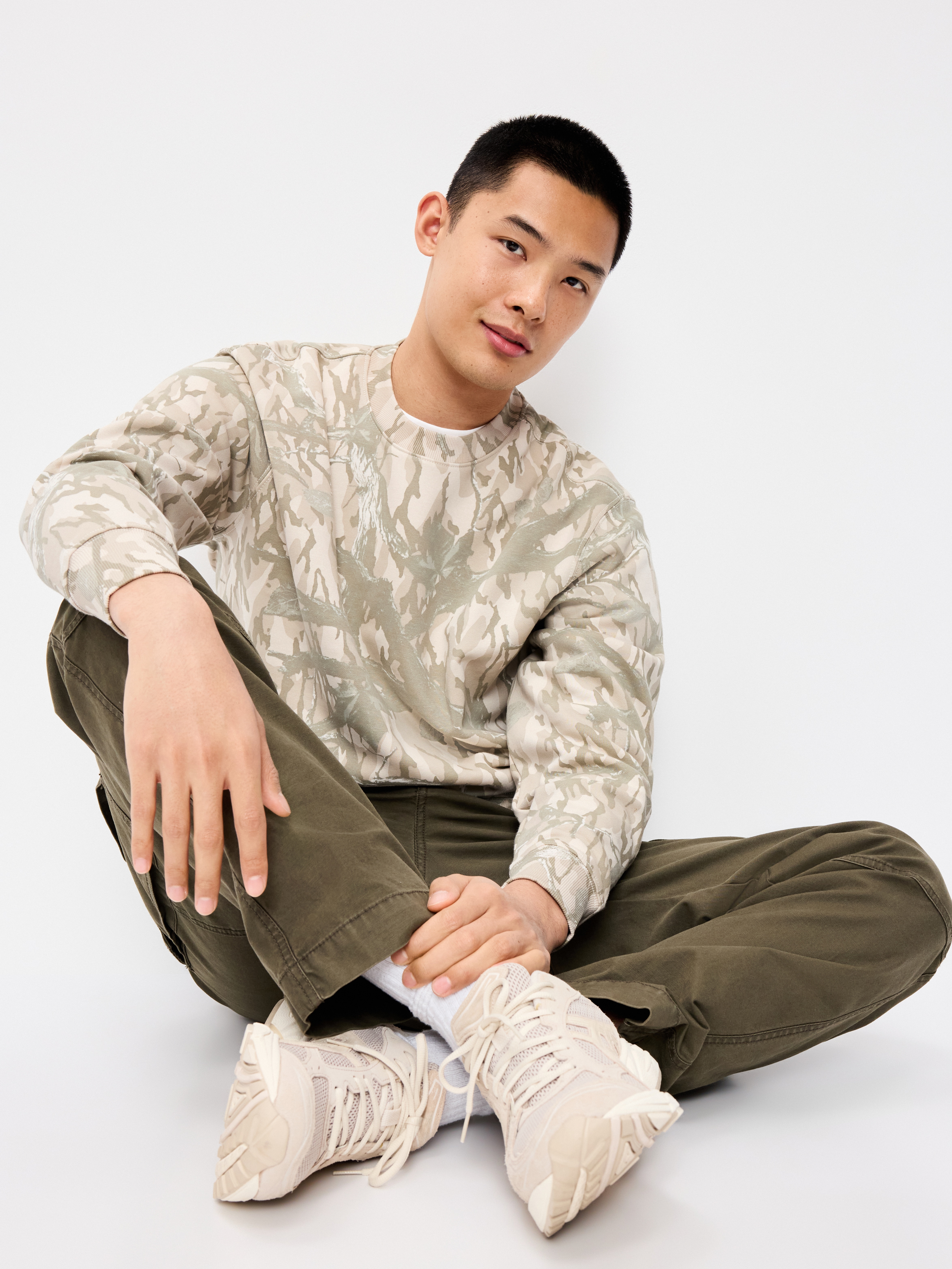 Graphic Rotation Sweatshirt - Khaki Camouflage - 3