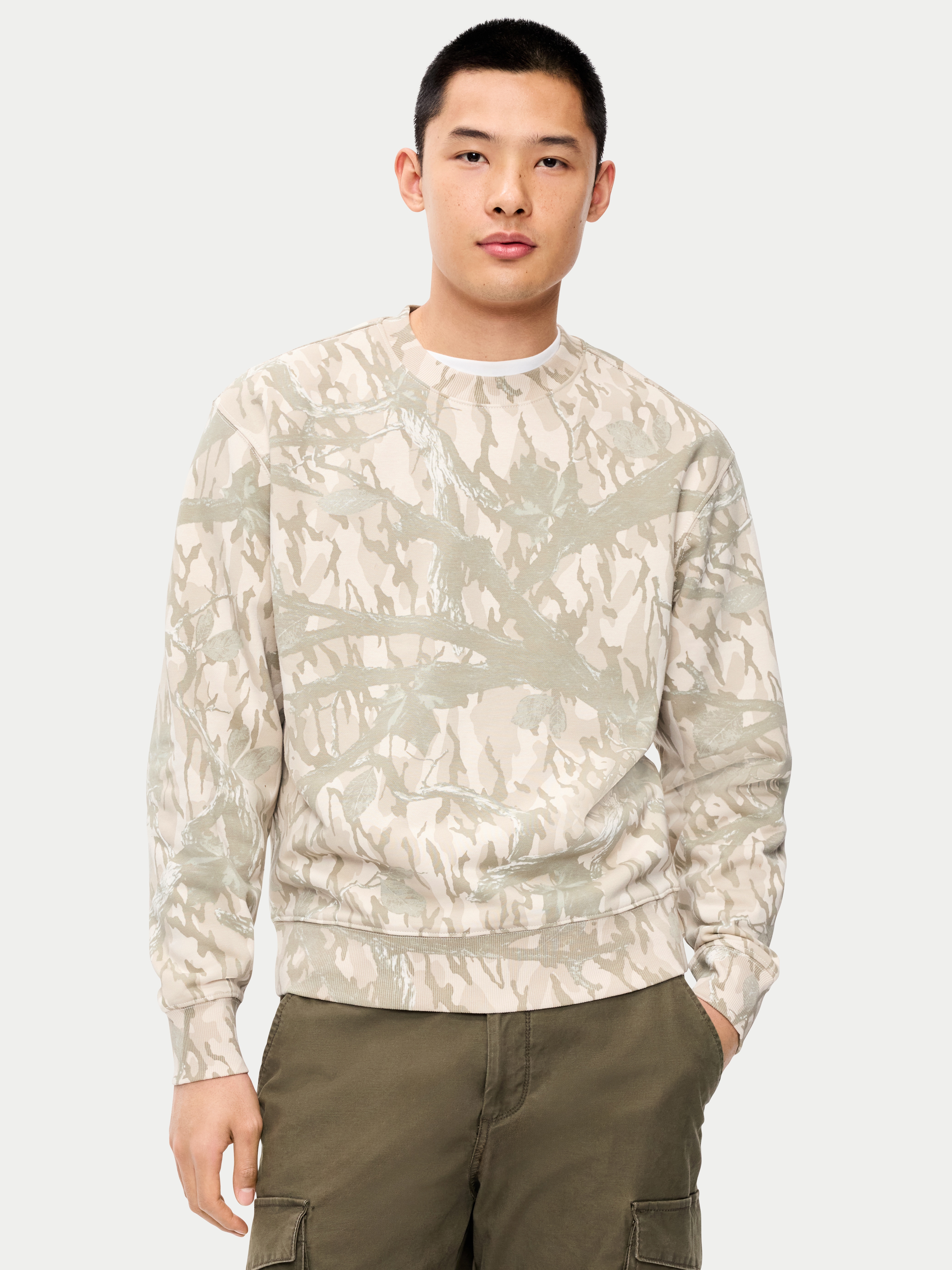 Graphic Rotation Sweatshirt - Khaki Camouflage - 1