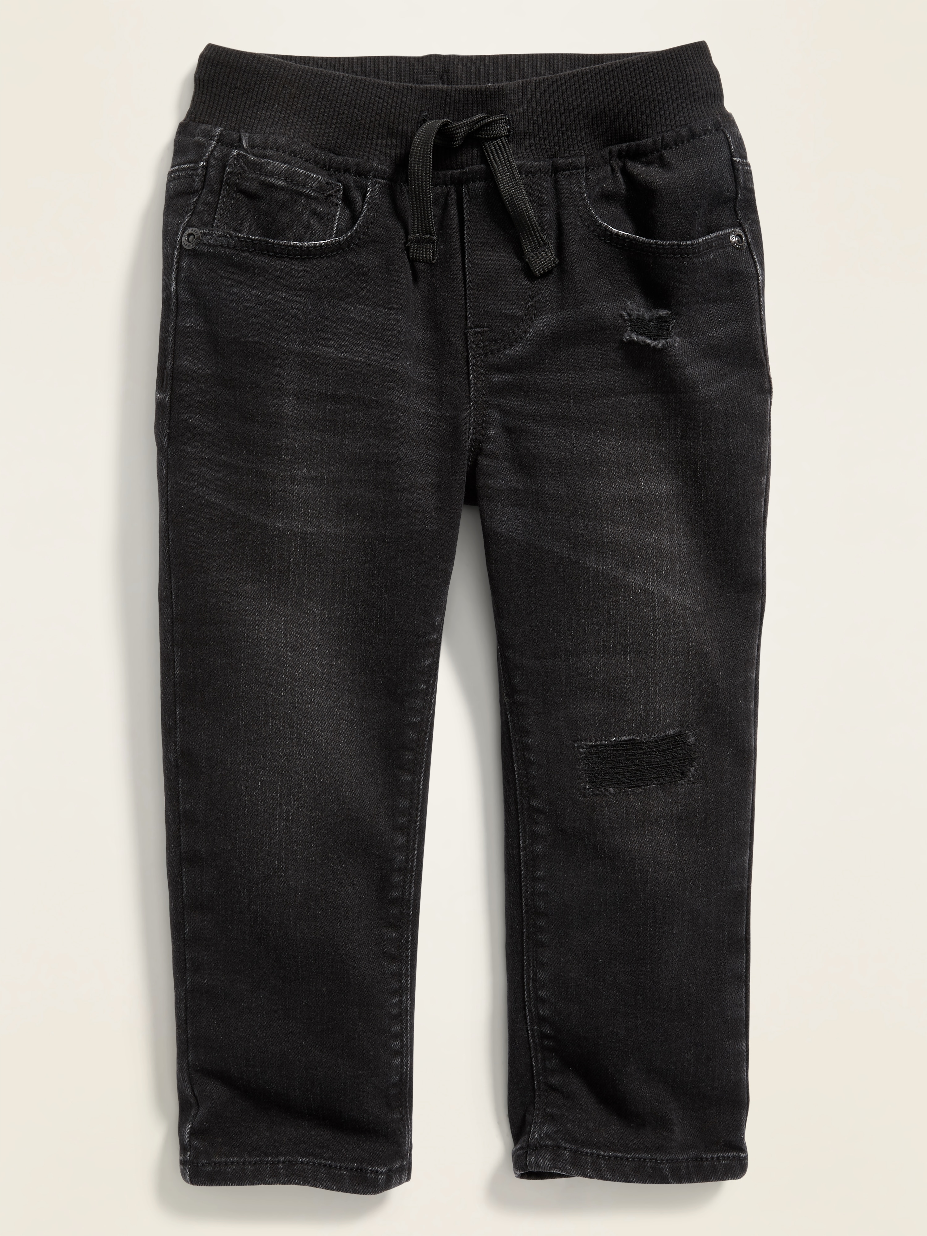 360° Stretch Skinny Jeans for Toddler Boys - Black Wash - 1