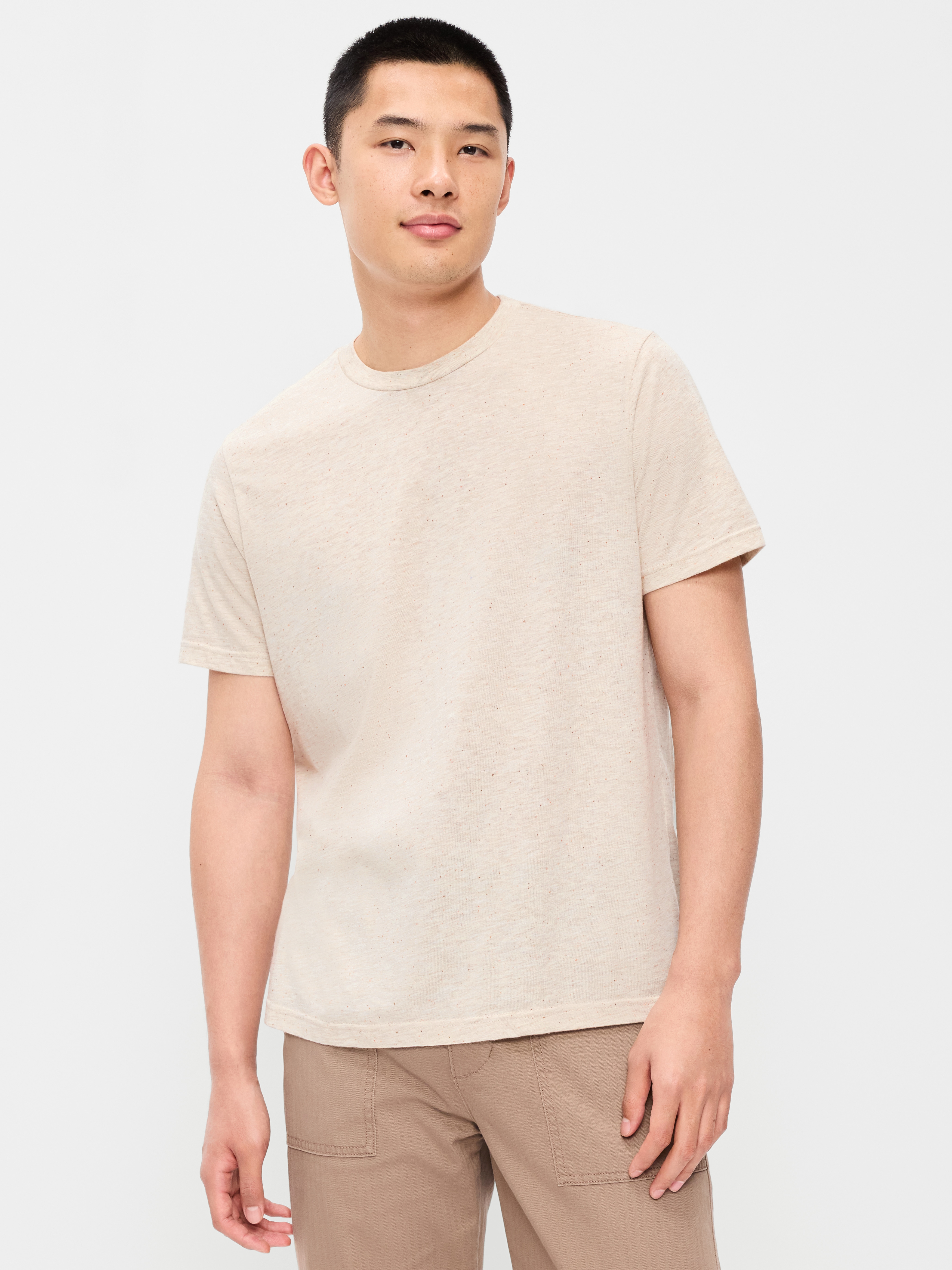 Soft-Washed Crew-Neck Short-Sleeve Tee - Light Enzyme - 1