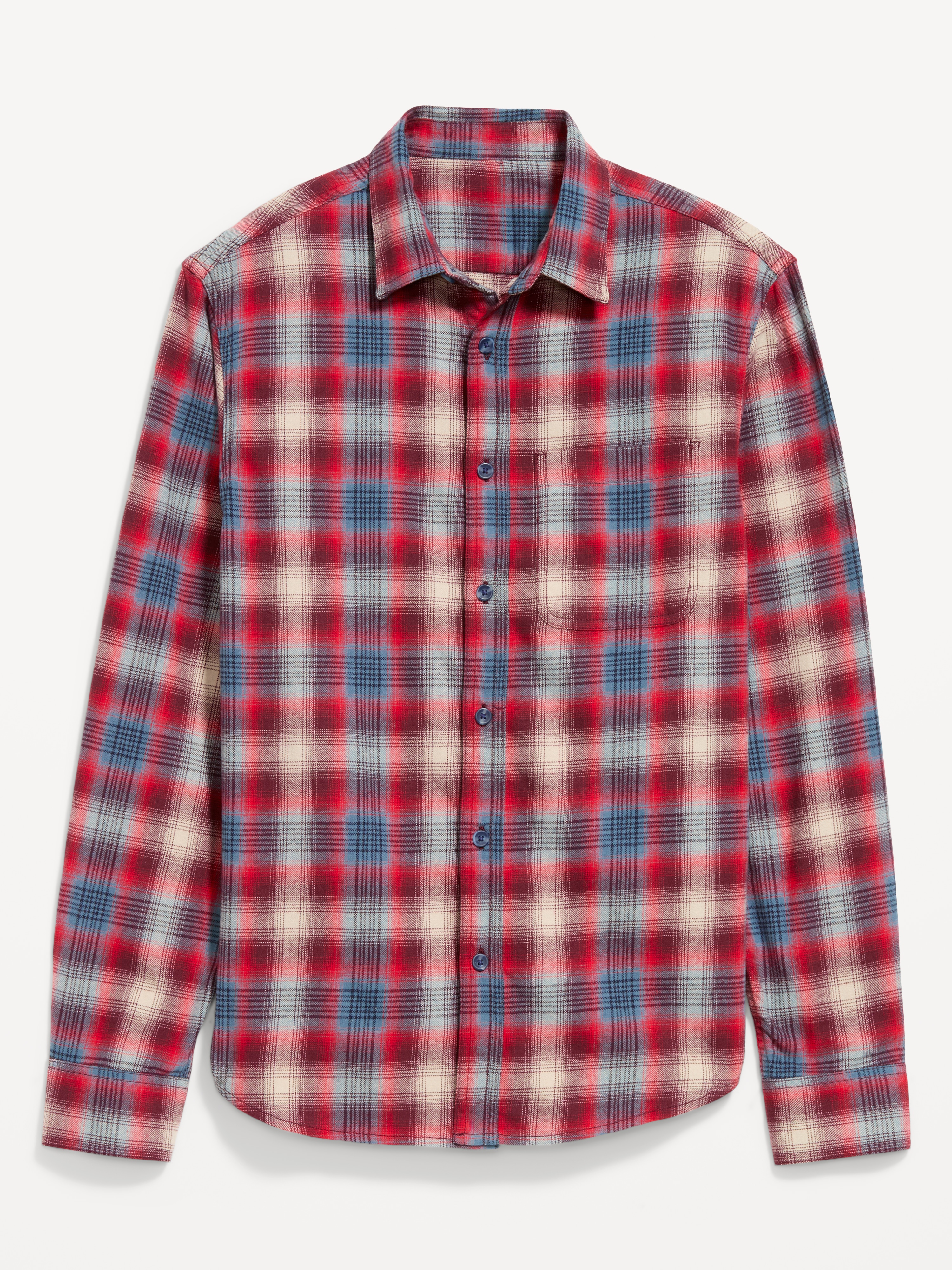 Relaxed Long-Sleeve Flannel Pocket Shirt - Tomales Bay - 4