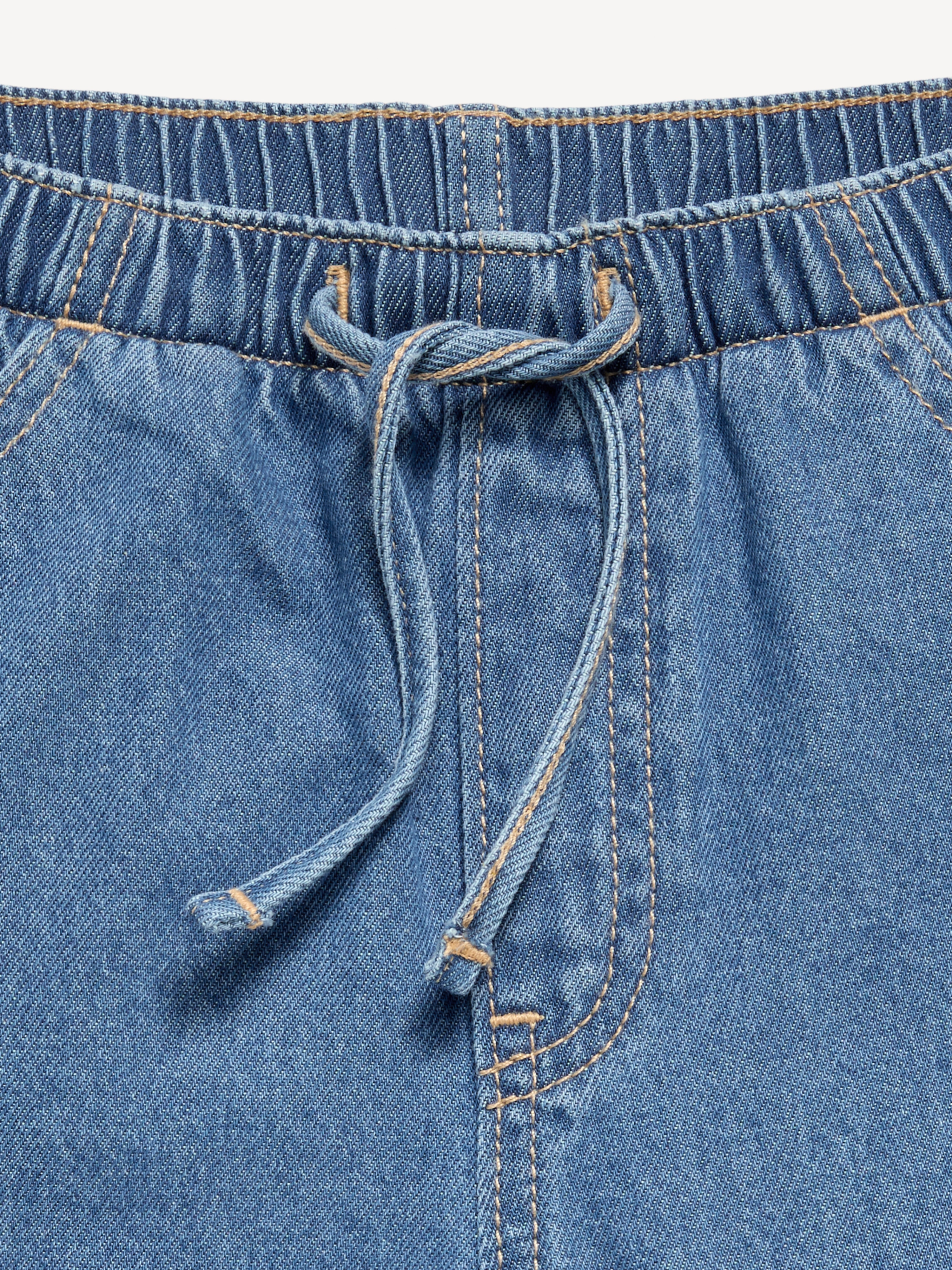 High-Waisted Pull-On Baggy Wide-Leg Jeans for Girls - Waves - 5