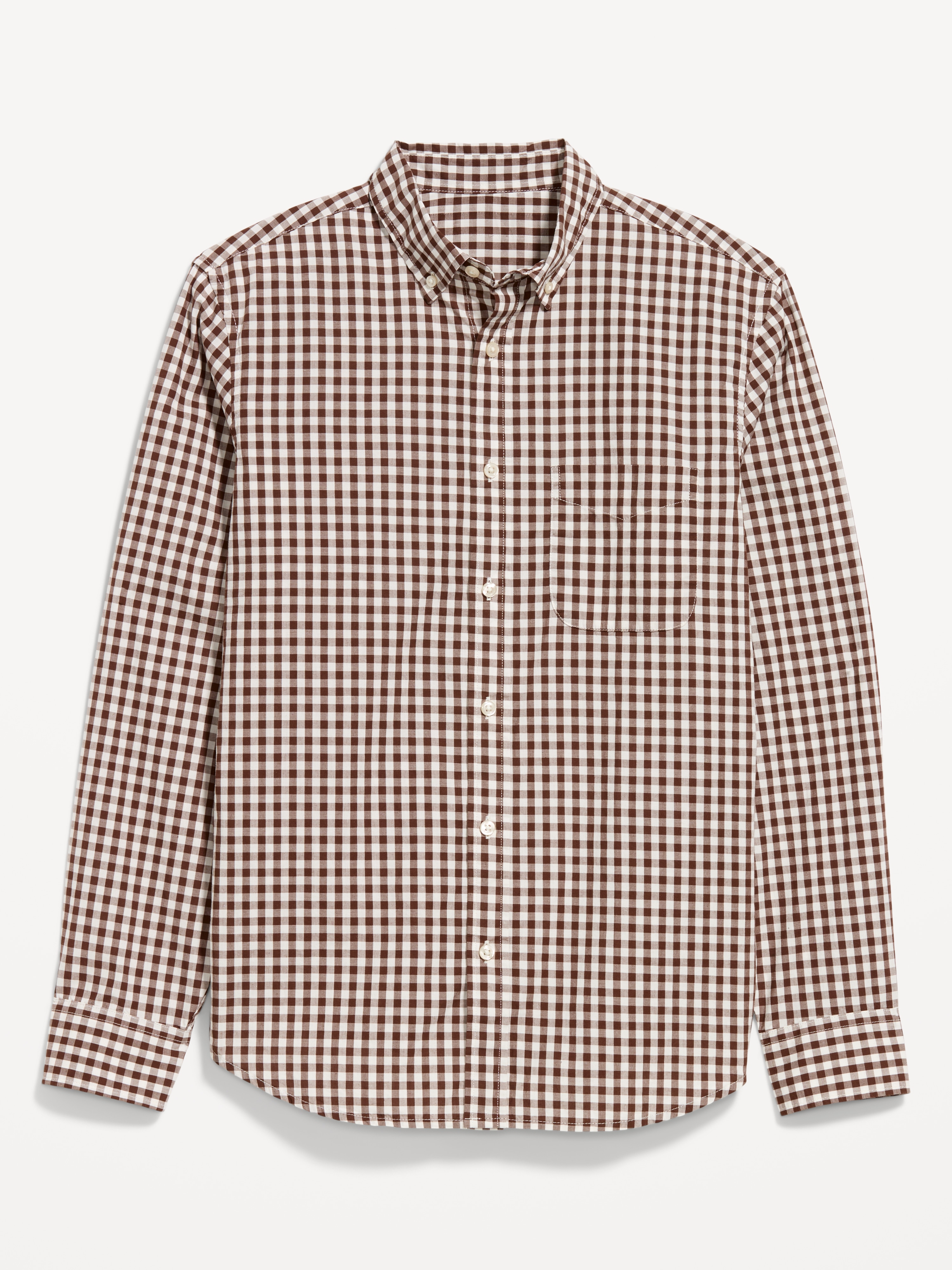 Classic Fit Everyday Oxford Shirt - Brown Check - 4