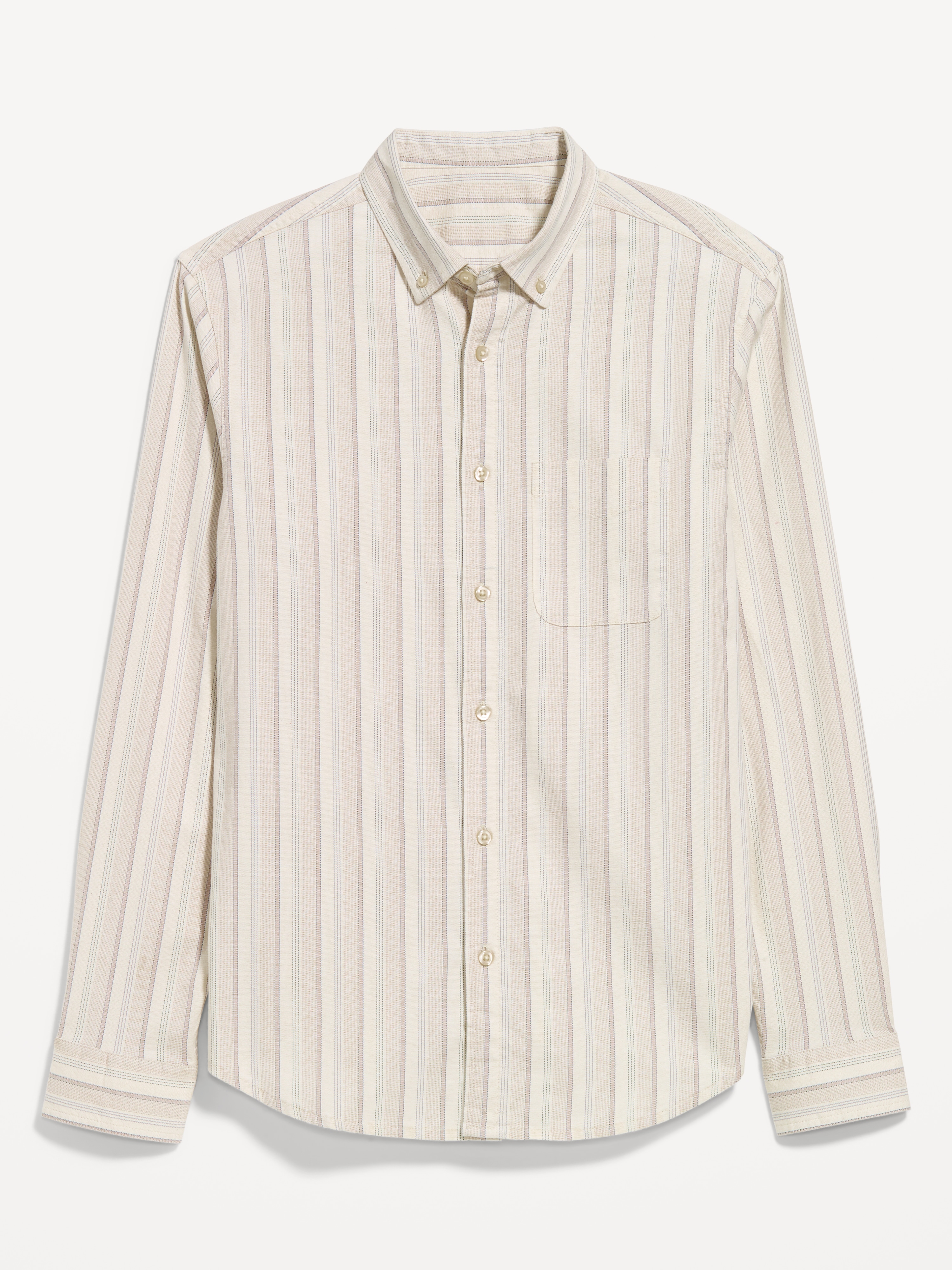 Classic Fit Everyday Oxford Shirt - Sea Salt Stripe - 4