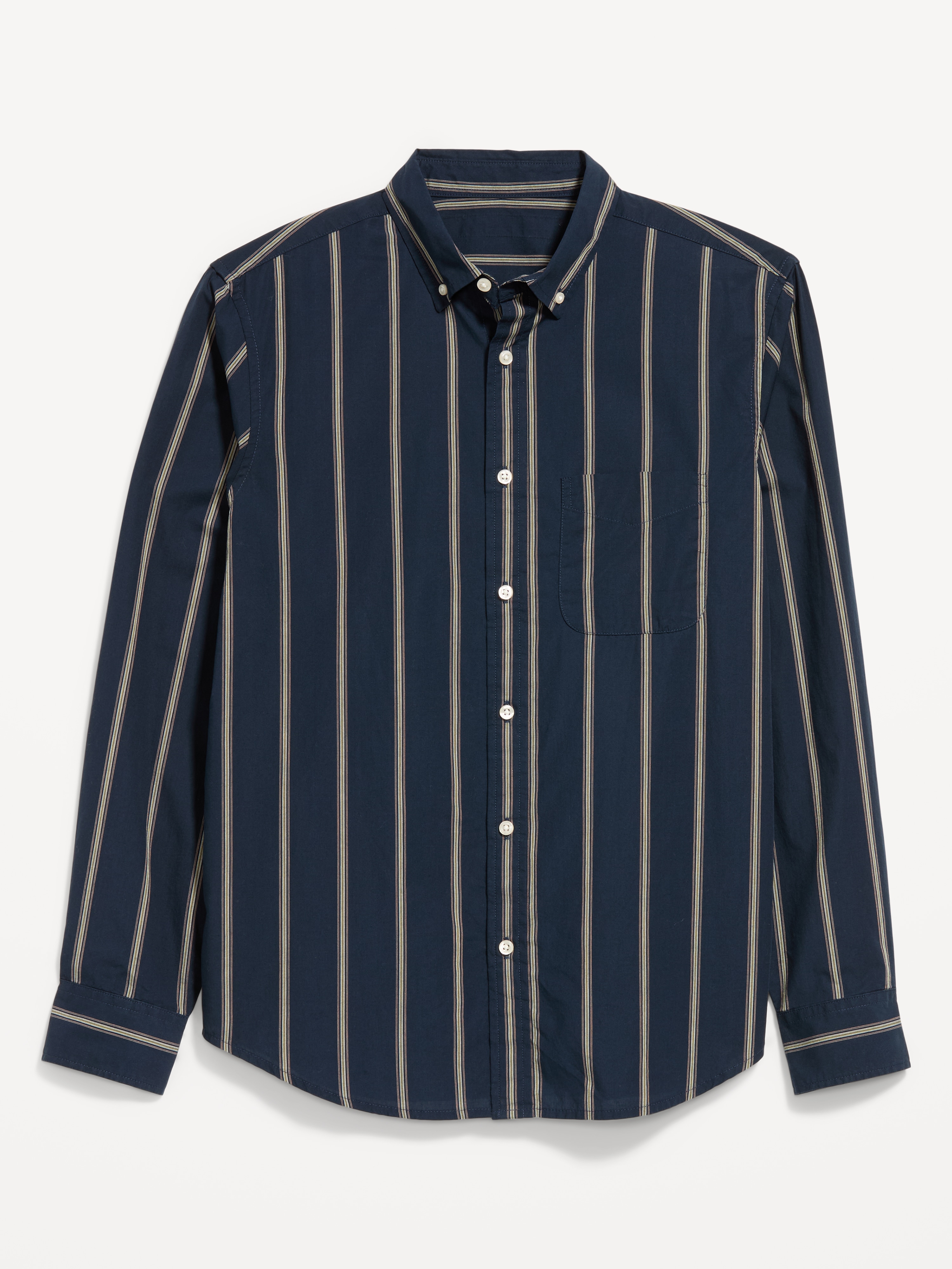 Classic Fit Everyday Oxford Shirt - Dark Blue Stripe - 4