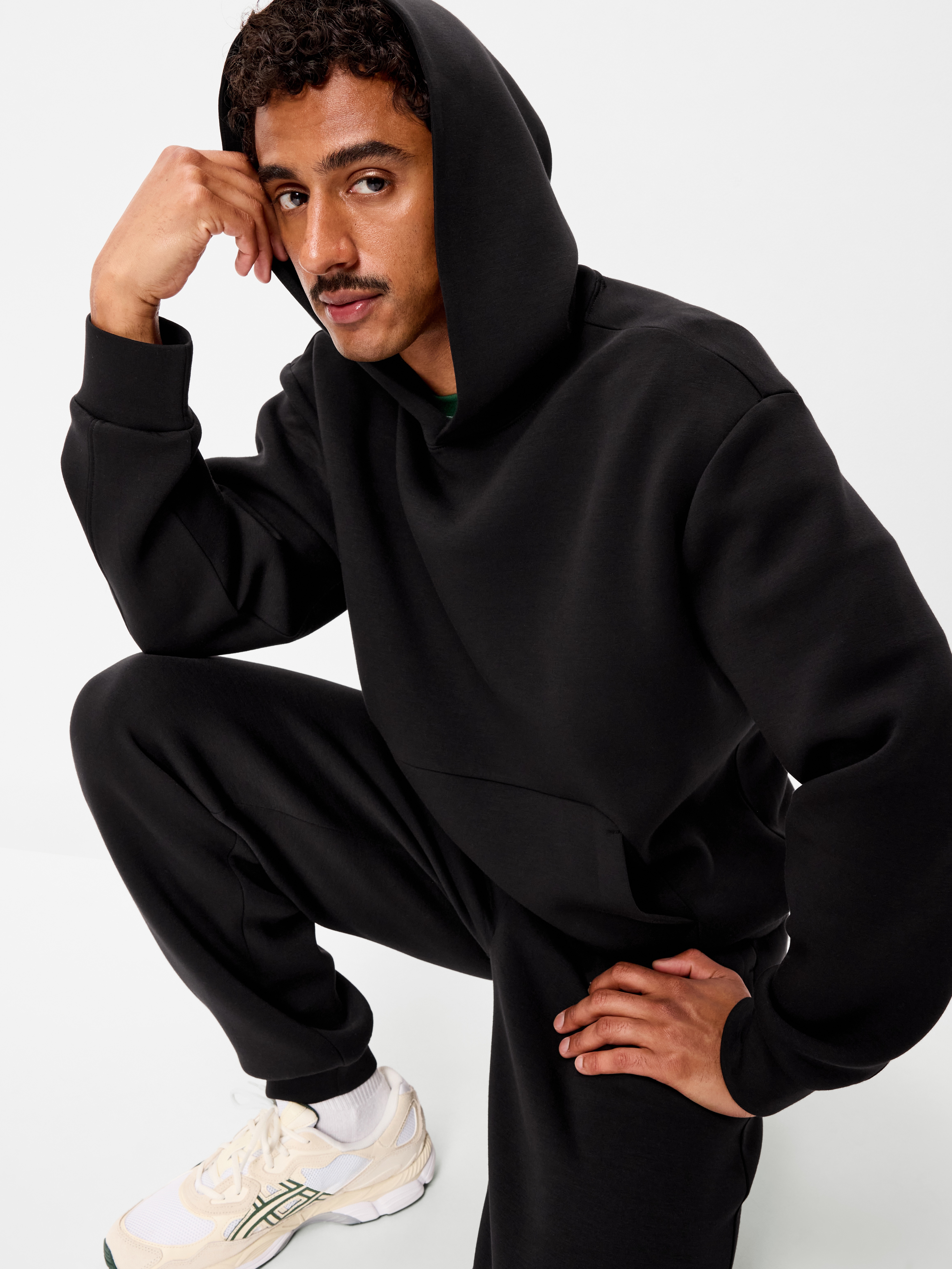 Bounce Fleece Oversized Pullover Hoodie - Black Jack - 3