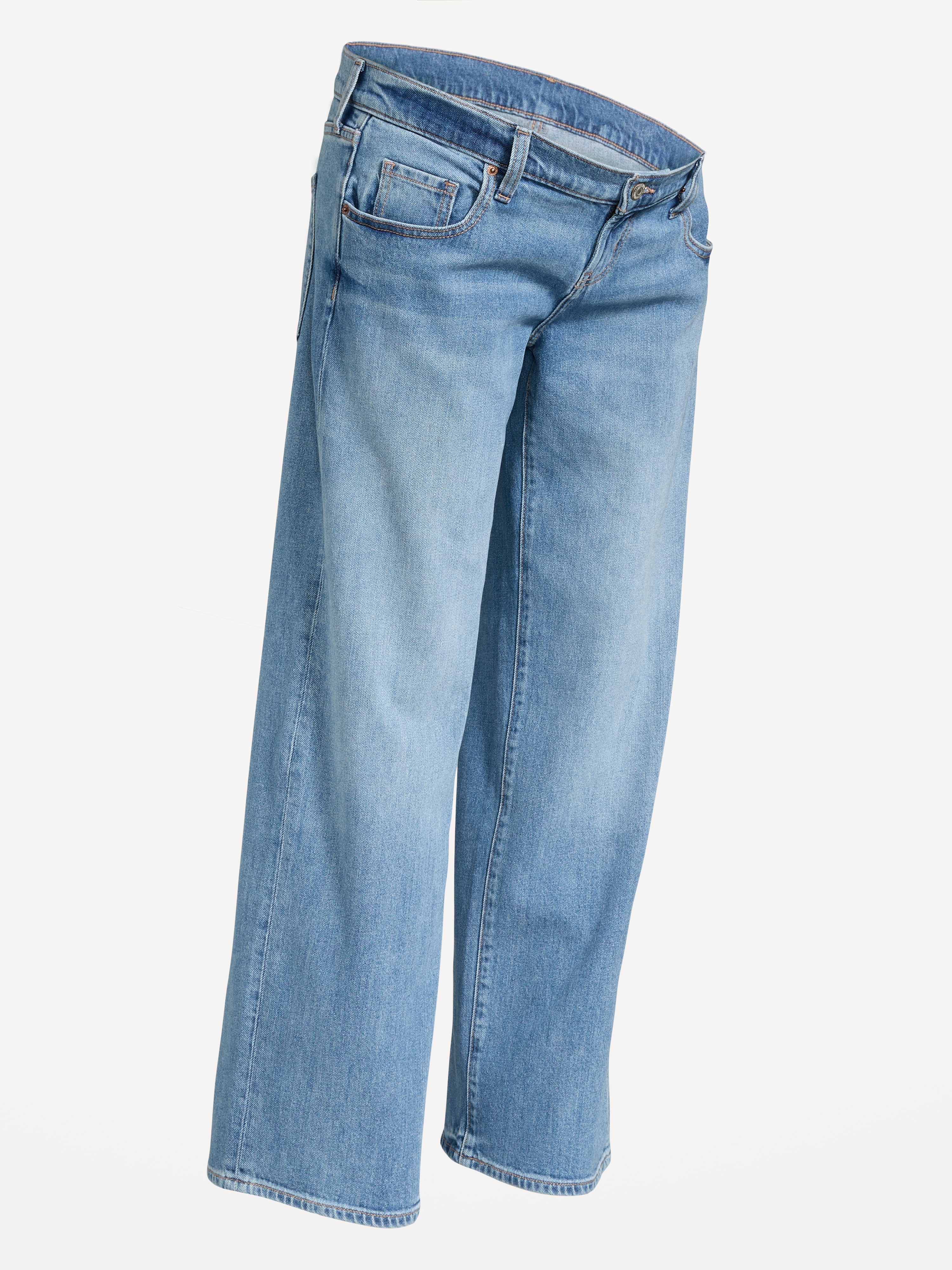 Maternity Low-Rise OG Loose Jeans - Pressed Blue - 2