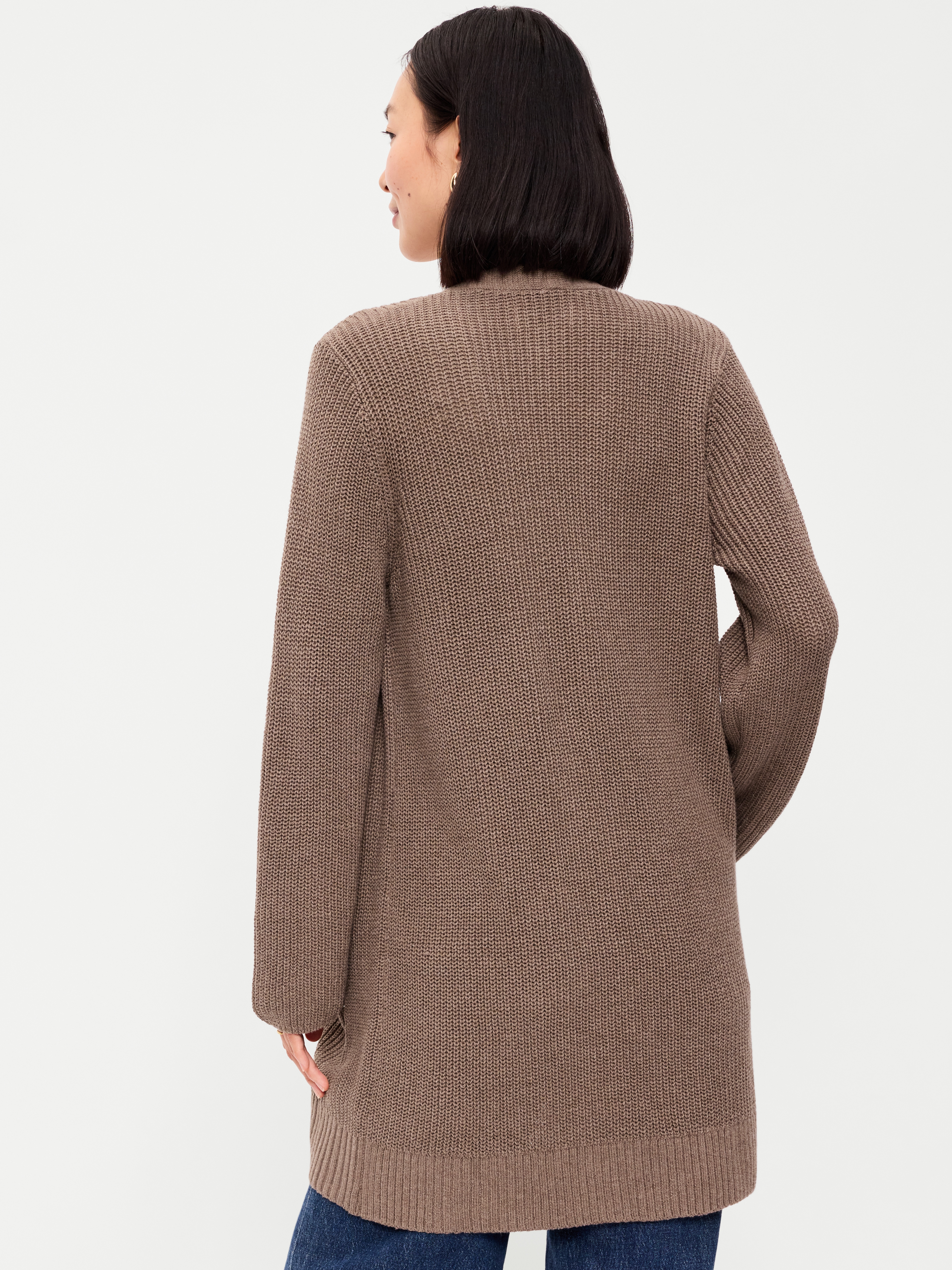 Longline Open-Front Wrap - Chocolate Malted - 2
