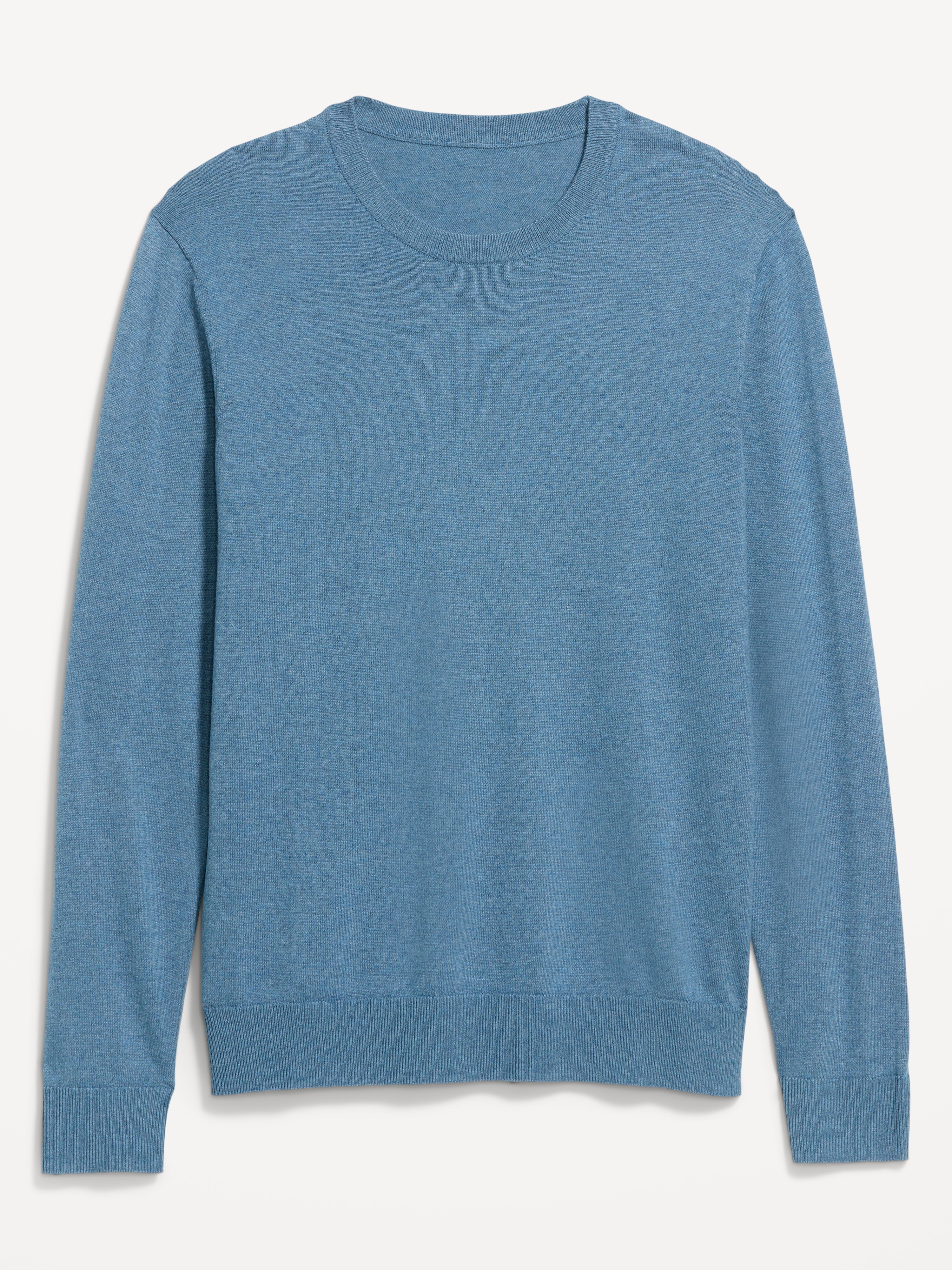 Essential Crew-Neck Sweater - Medium Blue Heather - 1