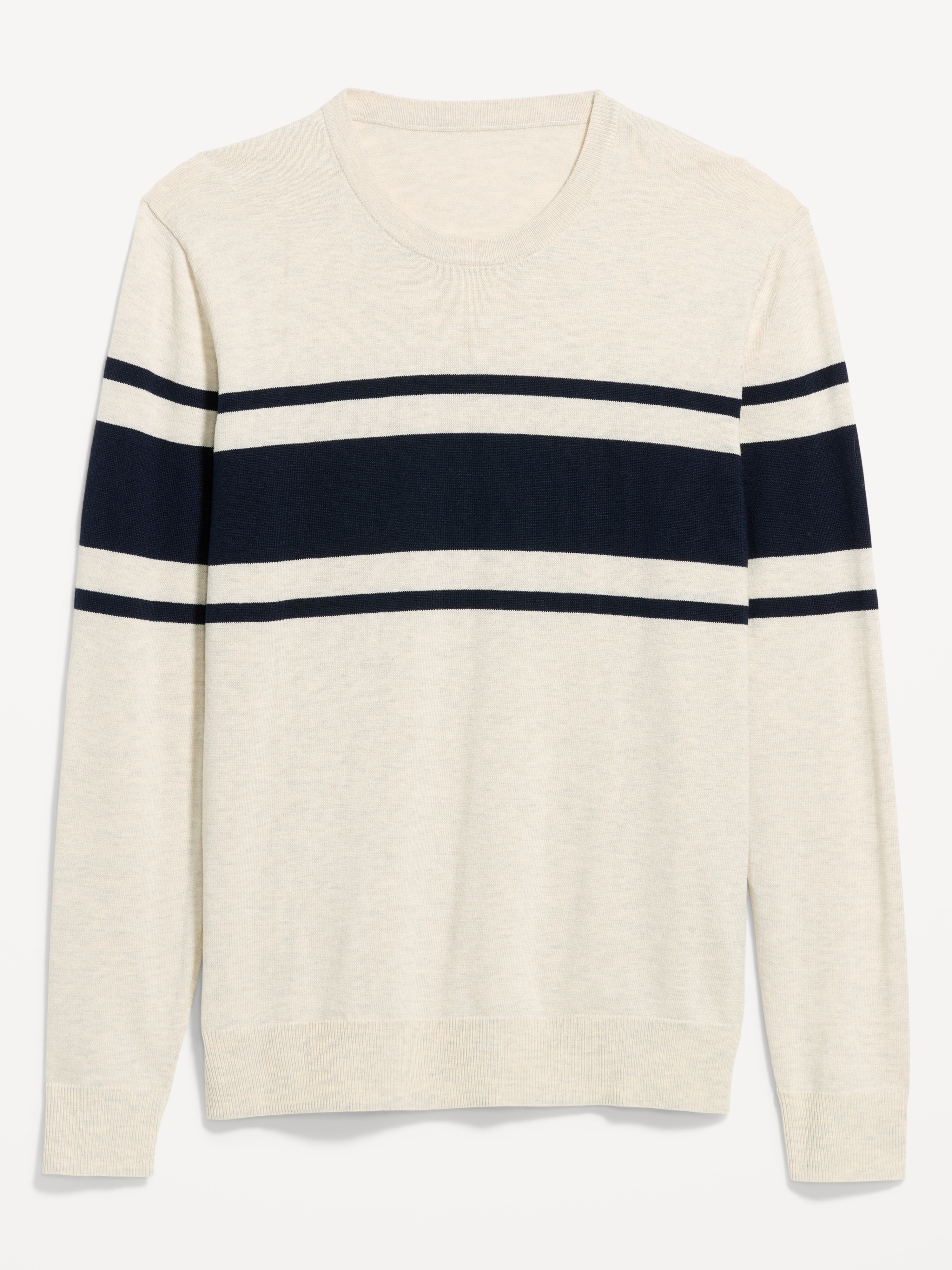 Essential Crew-Neck Sweater - White Heather - 1