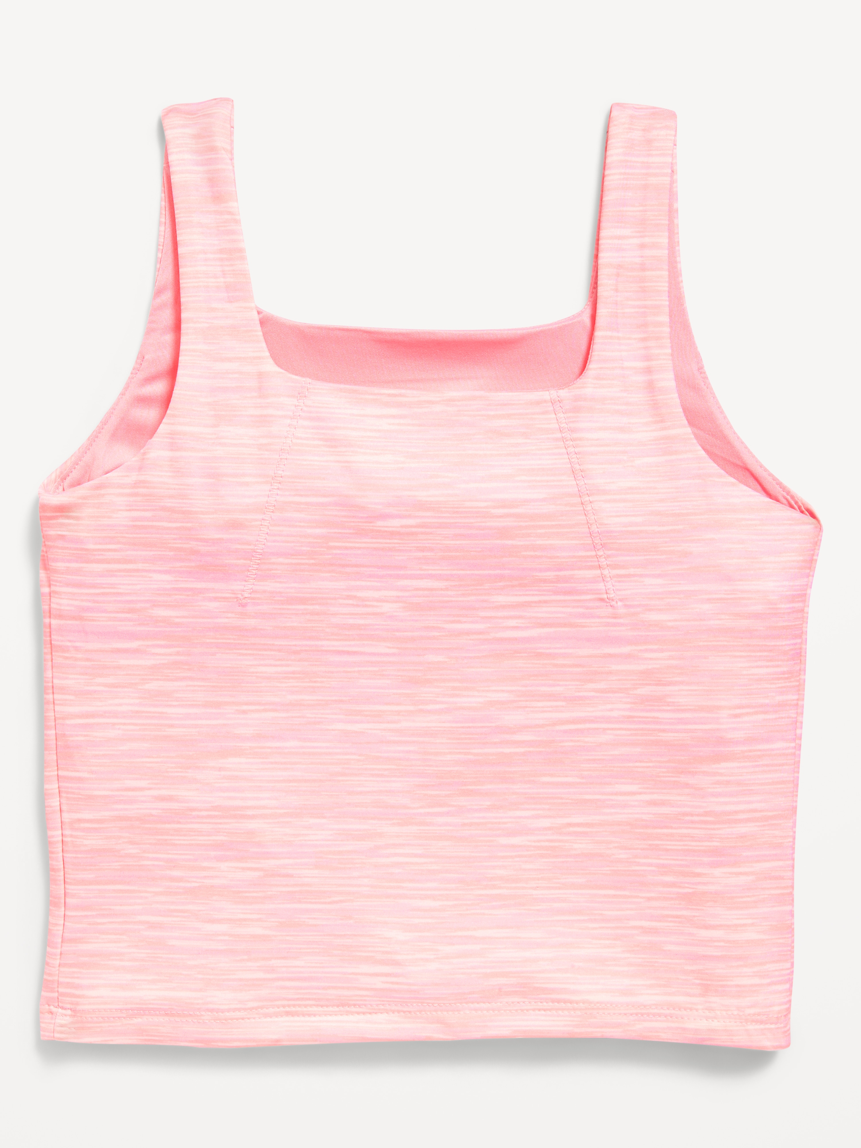 StudioSmooth Longline Sports Bra for Girls - Pink Print - 4